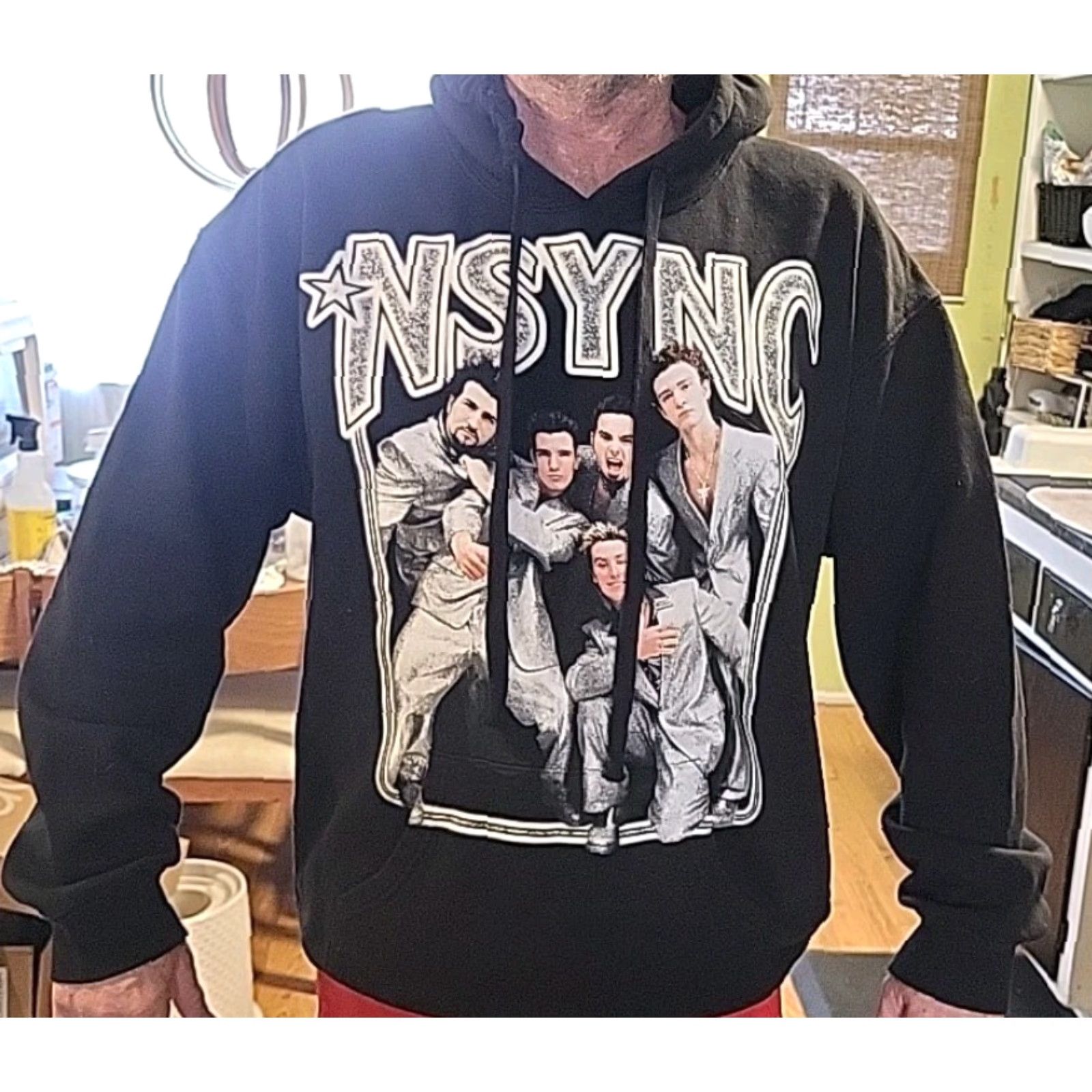 Vintage NSYNC Graphic Hoodie 2XL Black Hooded Sweatshirt 90s Y2K Pop Justin Timberlake Mens Size US XXL / EU 58 / 5 - 2 Thumbnail