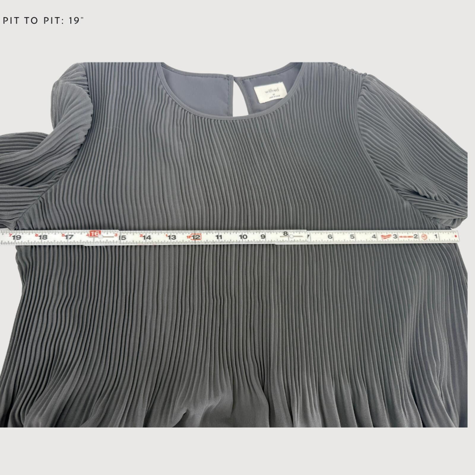 Other Aritzia Wilfred Daydreamer Pleated Dress Charcoal M Size M / US 6-8 / IT 42-44 - 8 Thumbnail