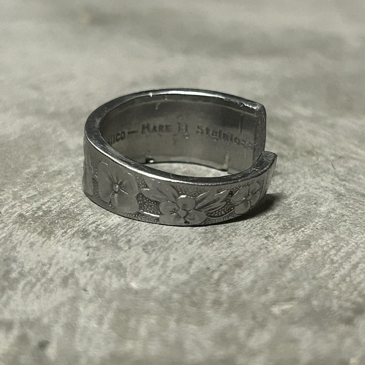 Vintage Y2K Flower Custom Silver Ring Size ONE SIZE - 3 Thumbnail
