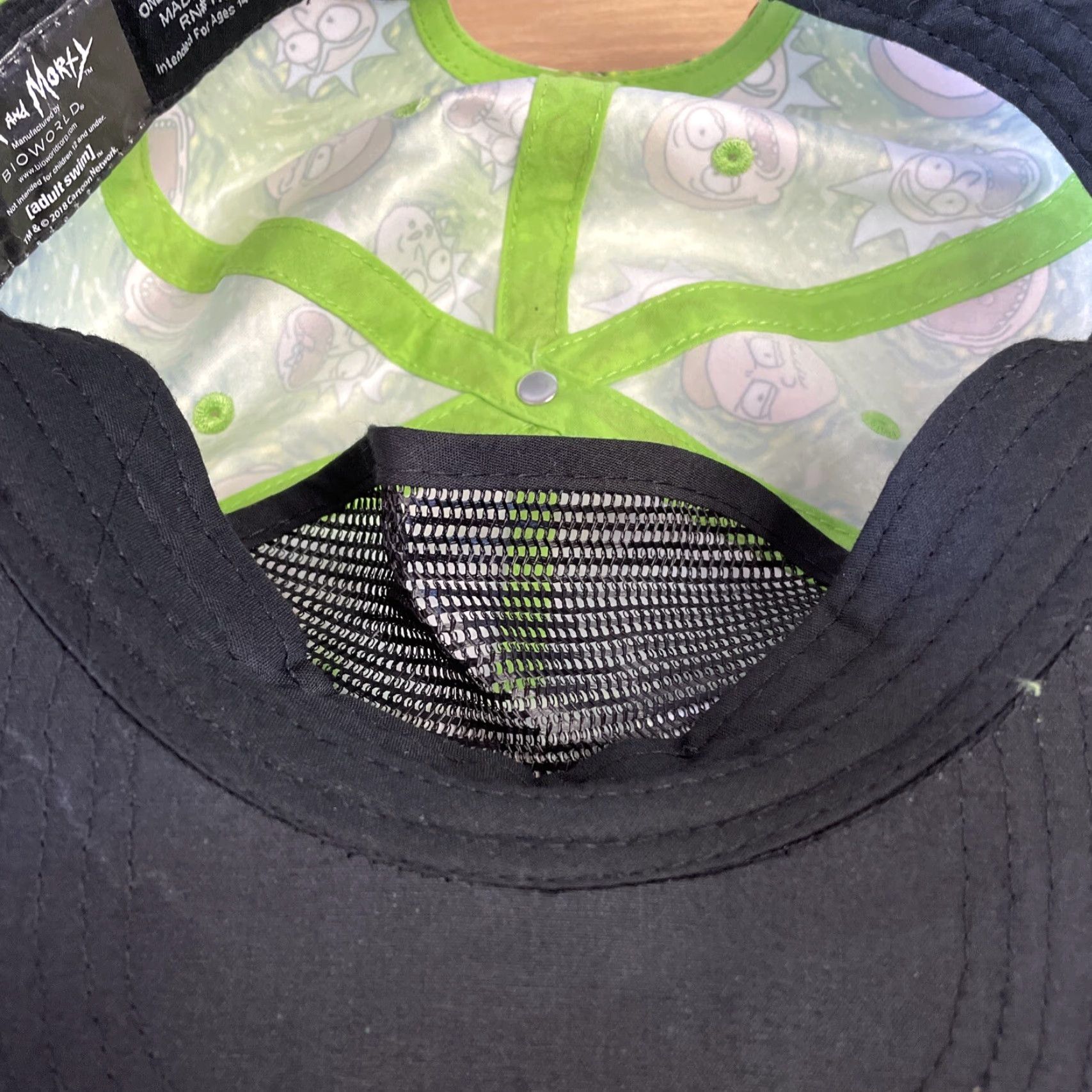 Vintage Bioworld Rick & Morty Adult Swim All Over Print Hat One Size Adjustable Green Size ONE SIZE - 5 Thumbnail