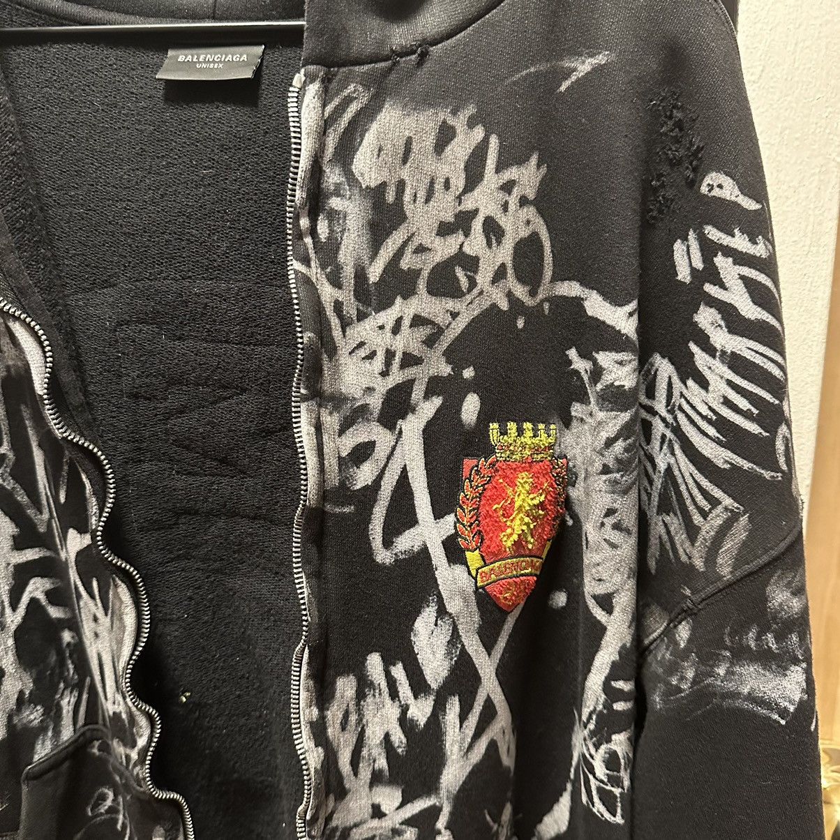 Balenciaga Balenciaga Skater Graffiti Black Zip-Up Hoodie Size US M / EU 48-50 / 2 - 3 Thumbnail