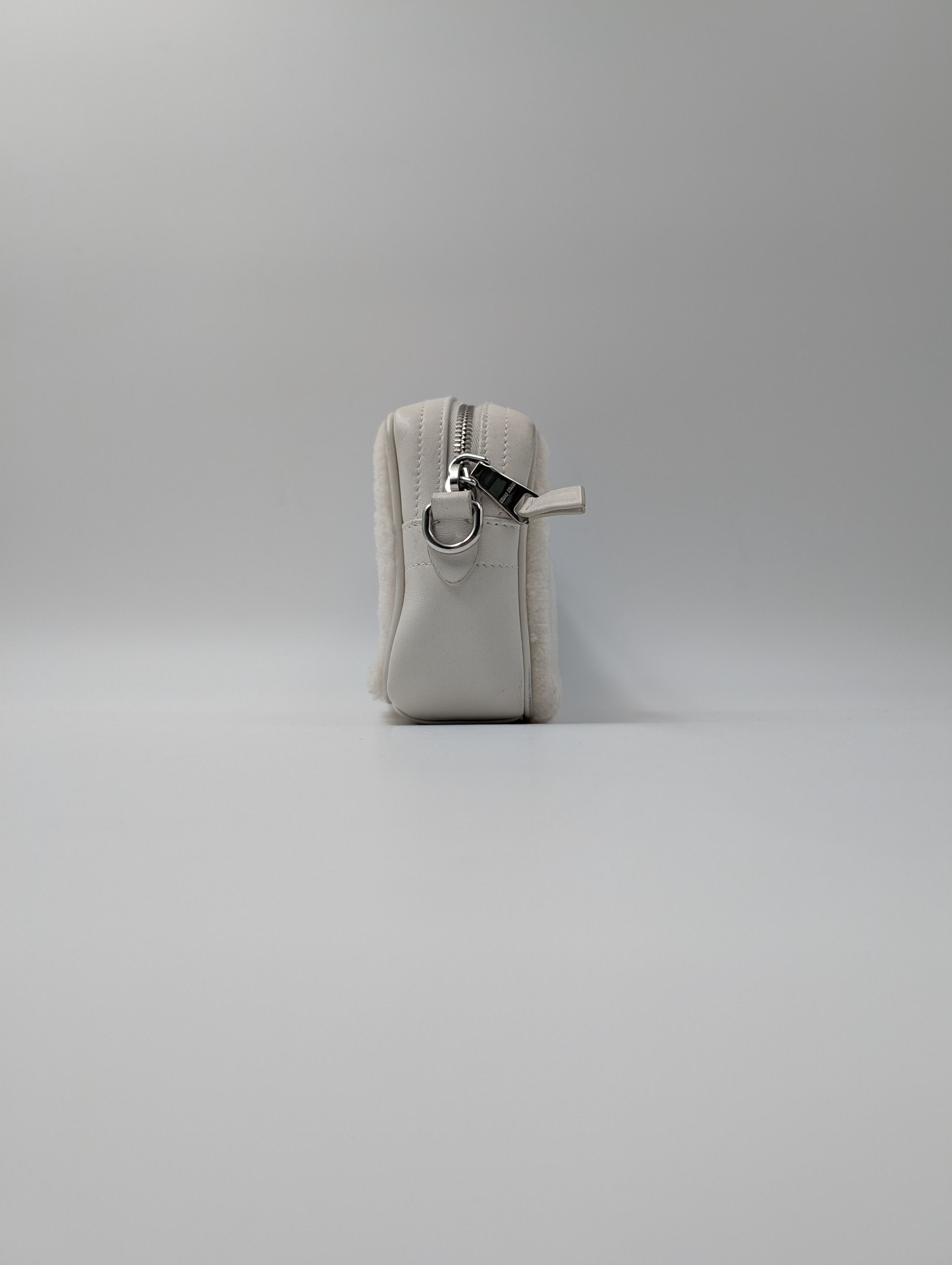 Miu Miu Leather Logo Crossbody Bag Sequin Embellished Shearling Size ONE SIZE - 3 Thumbnail
