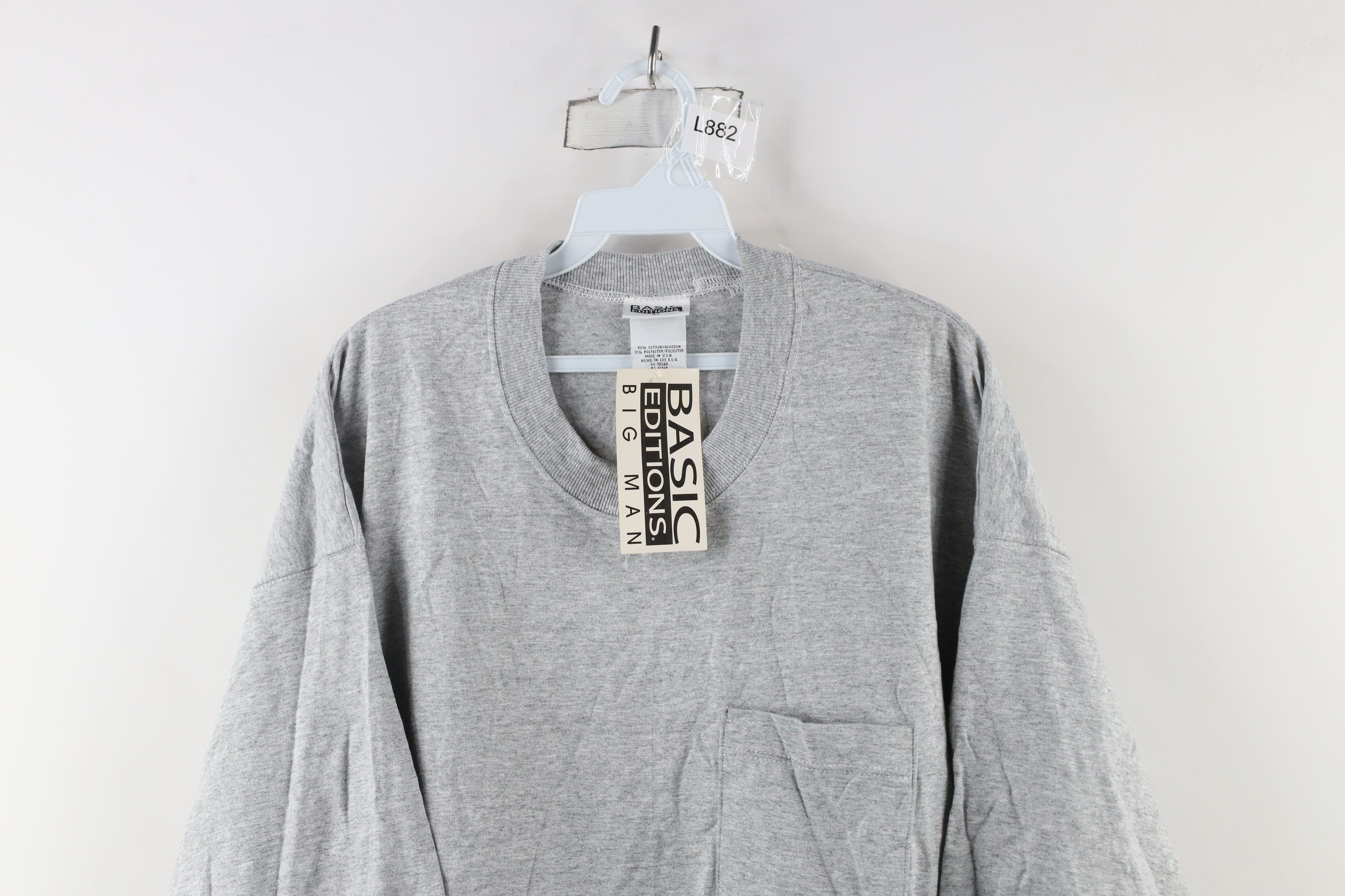 Vintage Deadstock Vintage 90s Streetwear T-Shirt Heather Gray USA Size US XXL / EU 58 / 5 - 2 Thumbnail