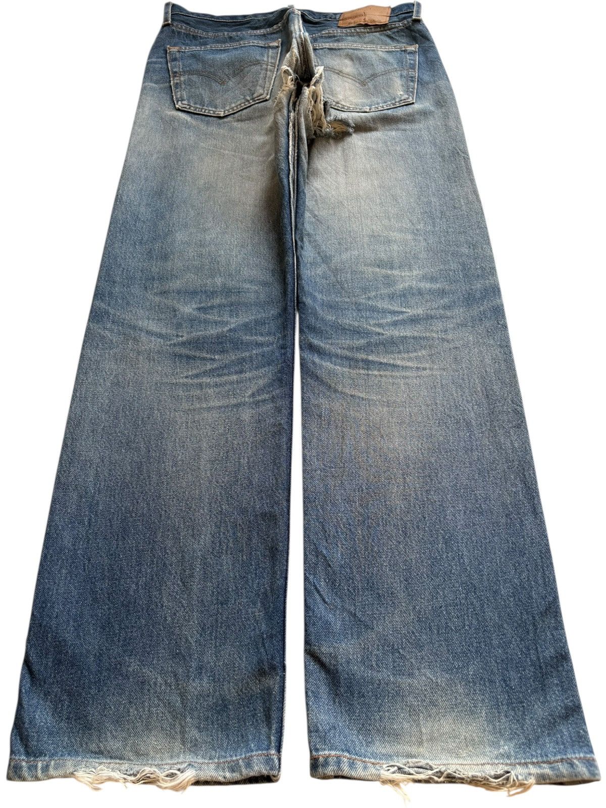 Levi's Vintage 90s Levis 501 Mud Wash Distressed Loose Jeans Size US 33 - 2 Thumbnail