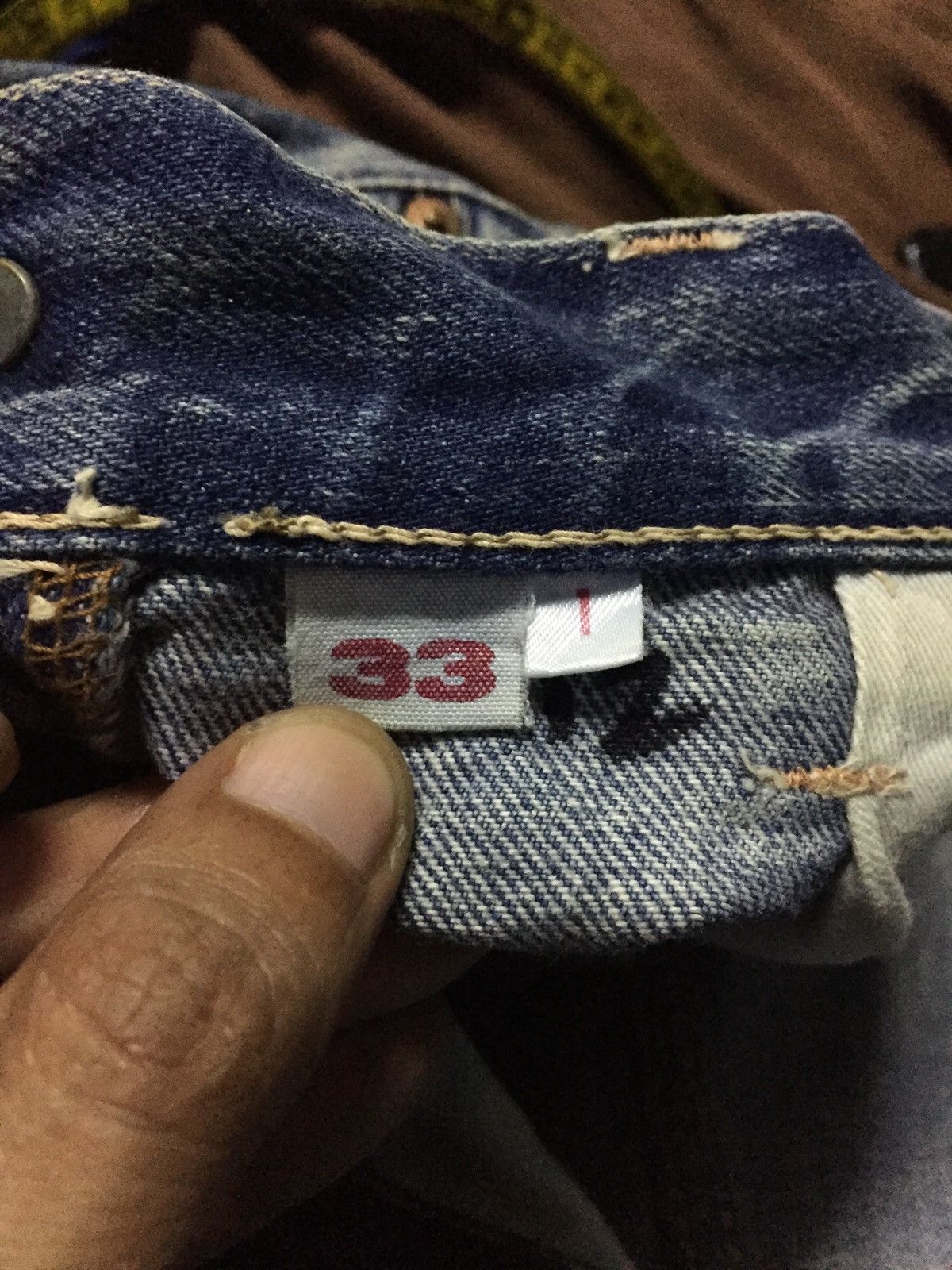Blue Blue Japan × HOLLYWOOD RANCH MARKET Blue Blue Japan Distressed Denim Size US 33 - 7 Thumbnail