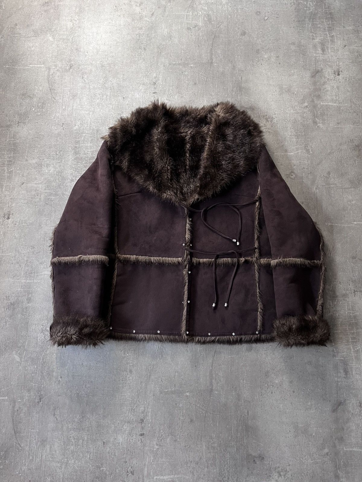 Balmain Balmain faux fur brown jacket women 00s Size L / US 10 / IT 46 - 1 Thumbnail