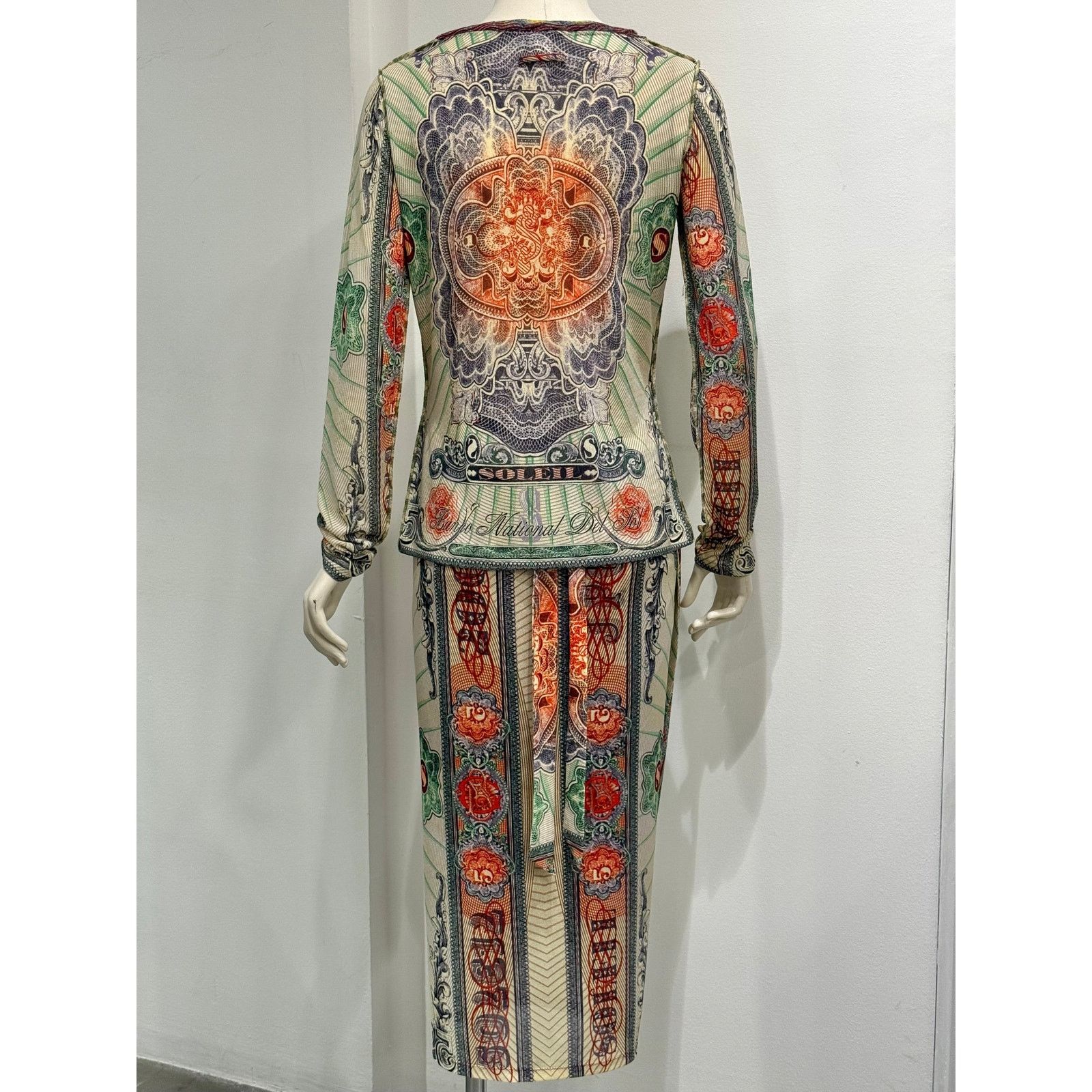 Jean Paul Gaultier 1990s Jean Paul Gaultier mesh print set top & skirt Size 38" / US 16 / IT 52 - 5 Thumbnail