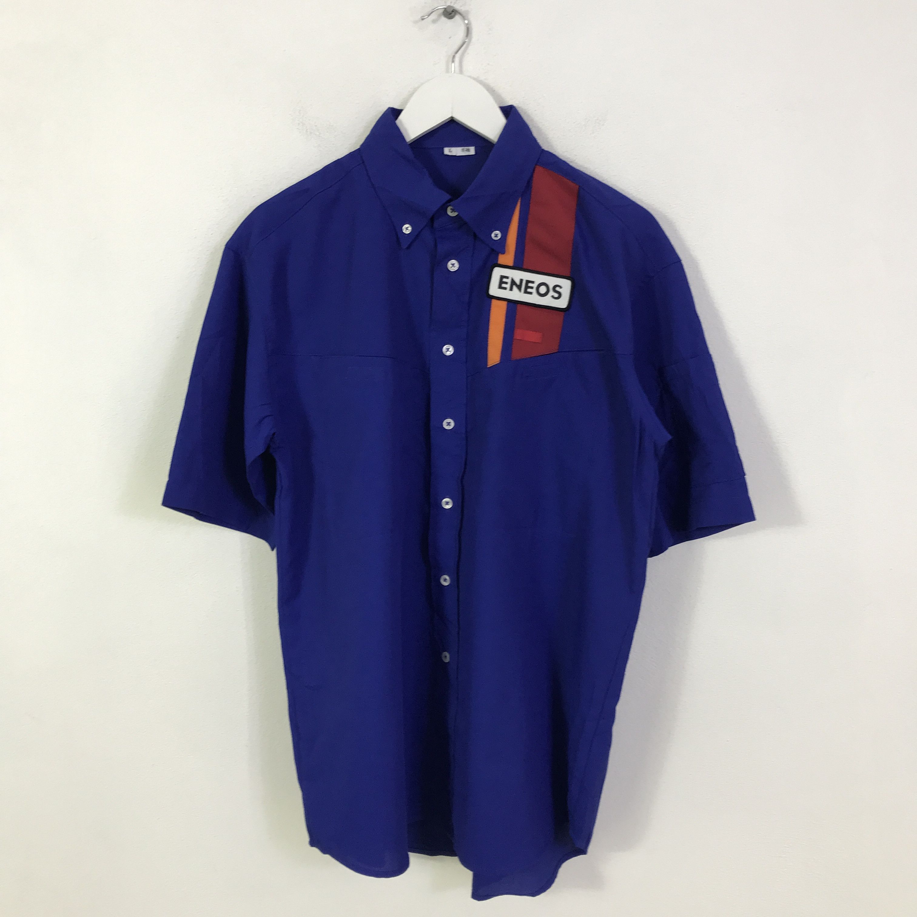 Japanese Brand eneos japan button up shirt K117B1 Size US L / EU 52-54 / 3 - 1 Thumbnail