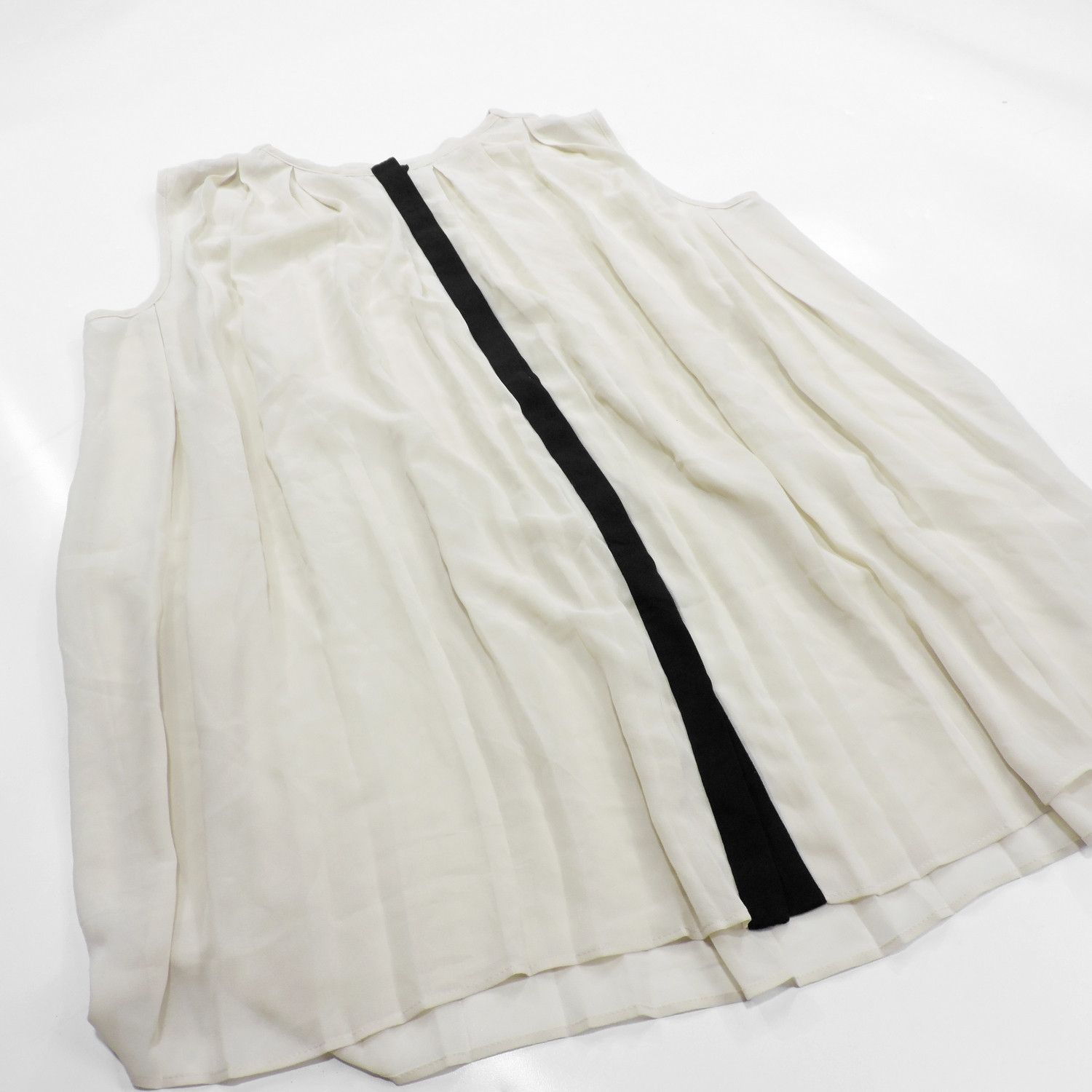 Lanvin LANVIN EN BLUE BLACK VERTICAL STRIP BLOUSE Size XS / US 0-2 / IT 36-38 - 9 Thumbnail