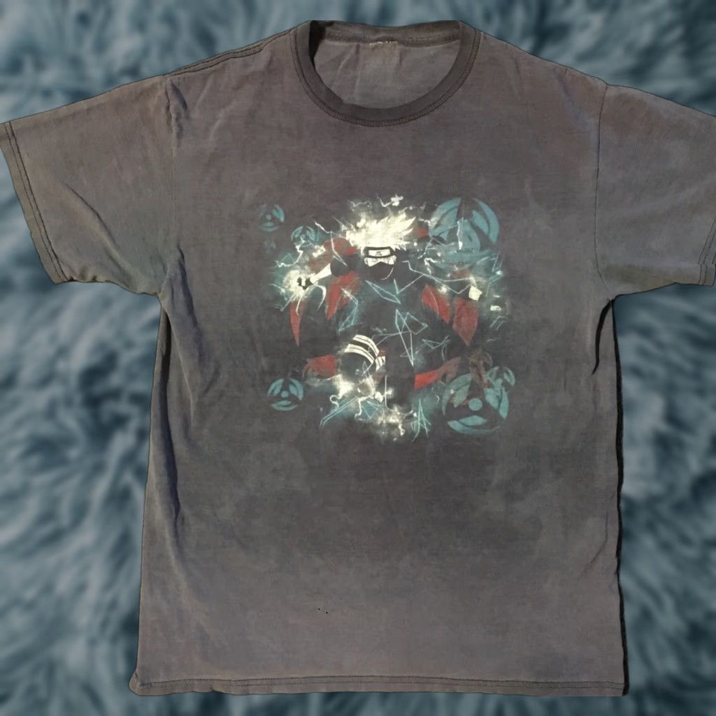 Vintage Vtg Naruto Kakashi Faded Distress Shirt S M Shonen Jump Anime TV Dragon Ball Z Shirt Men Blue 90s Graphic Tee Street Size US S / EU 44-46 / 1 - 1 Thumbnail