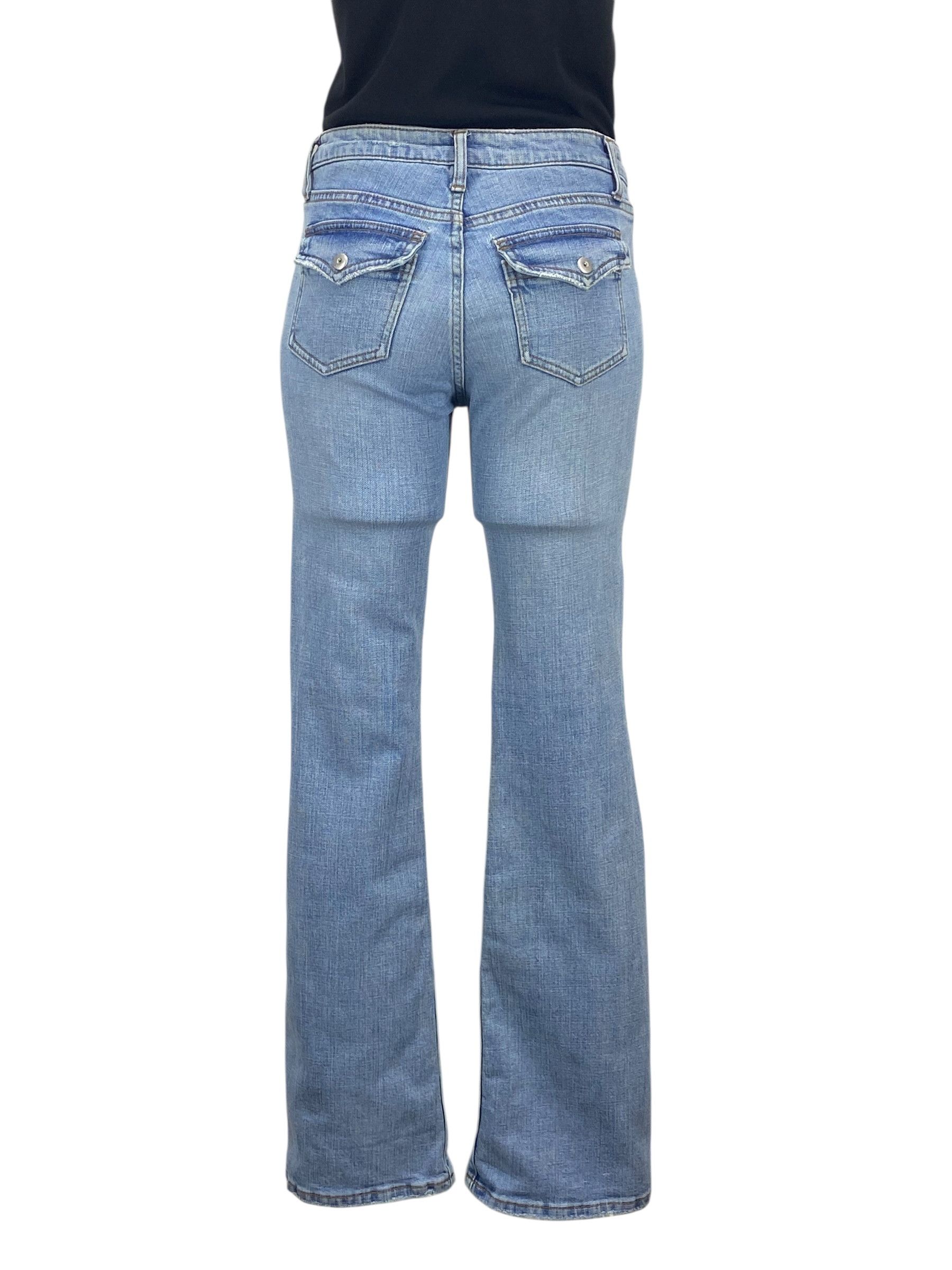 Japanese Brand Y2K Low Rise Flare Japanese Bootcut Light Wash Women Jeans Size 24" / US 00 / IT 34 - 11 Thumbnail