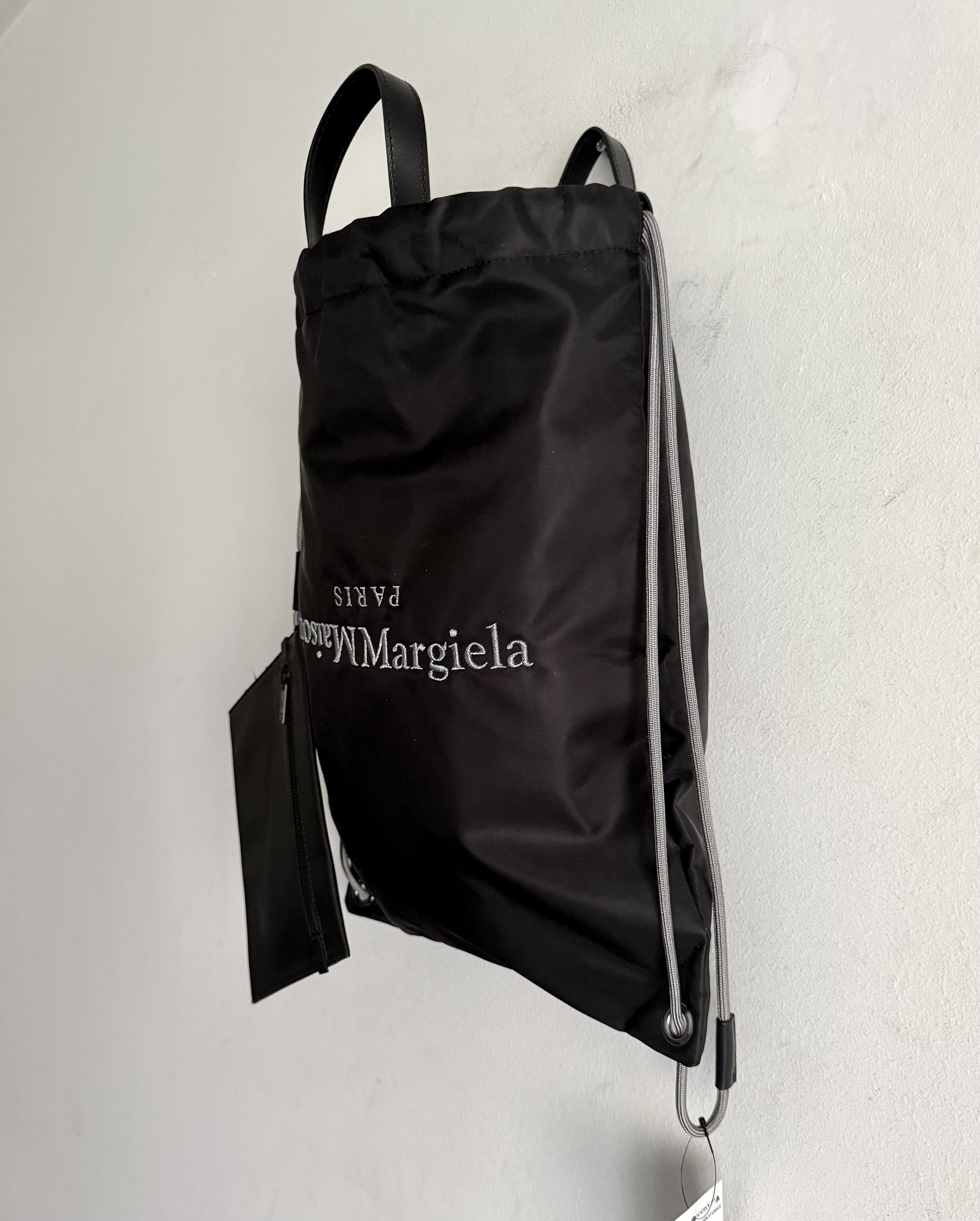 Maison Margiela Embroidered Logo Drawstring Backpack Size ONE SIZE - 4 Thumbnail