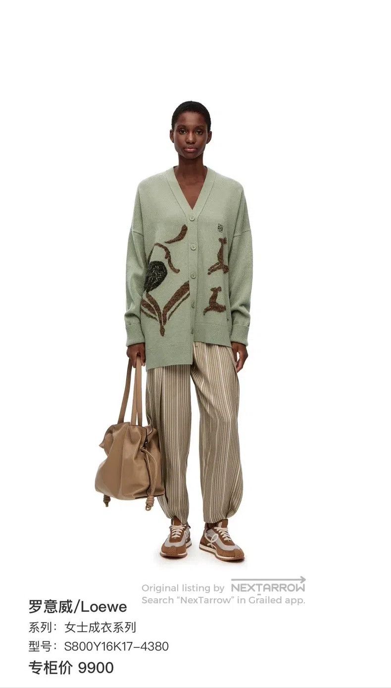 Loewe Loewe V-neck Asymmetric Deer Pattern Jacquard Long Sleeve Size S / US 4 / IT 40 - 7 Thumbnail