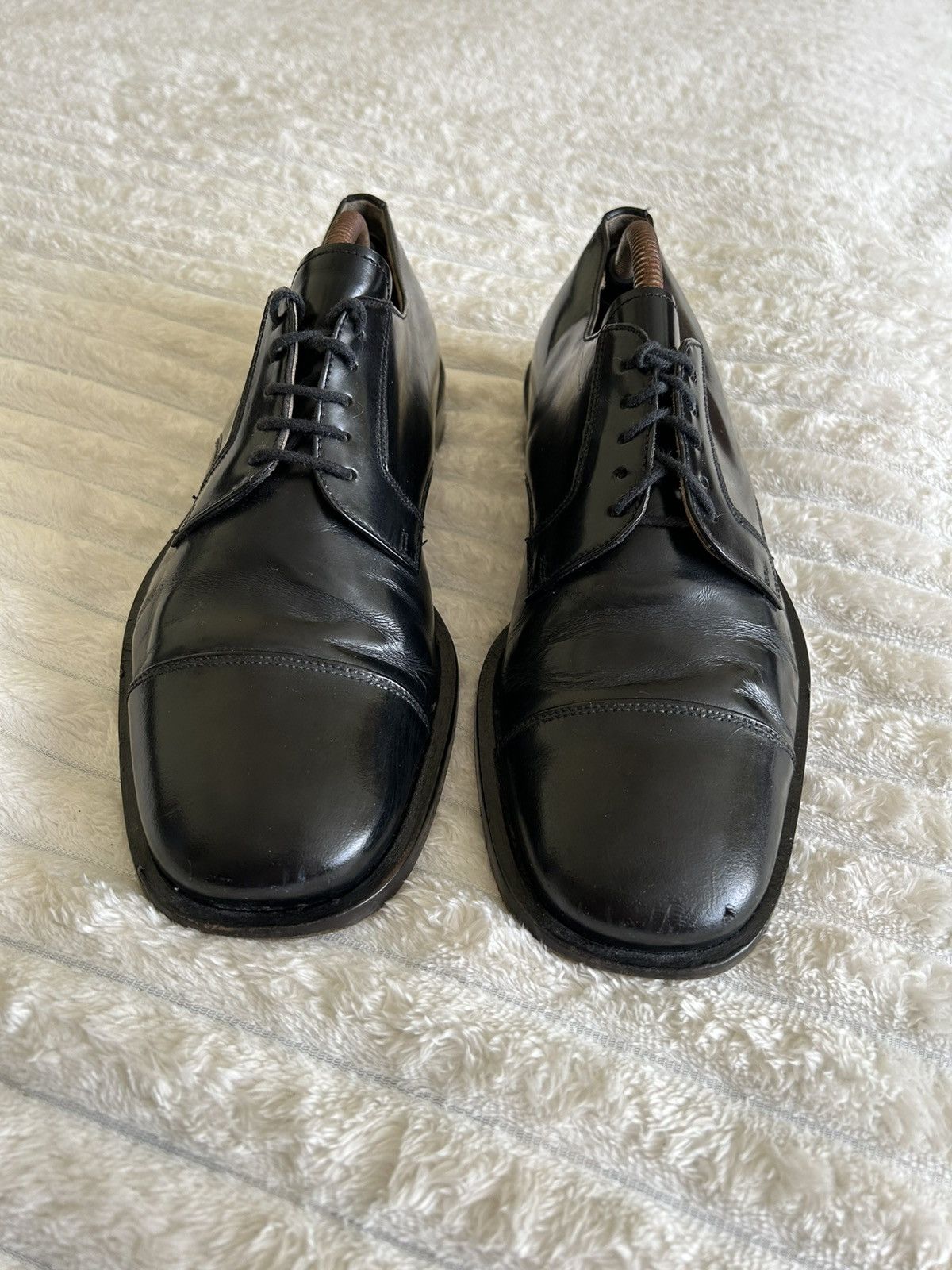 Dolce & Gabbana Dolce&Gabbana Black Leather Square Toe Lace-Up Oxfords US 7 Size US 7.5 / EU 40-41 - 3 Thumbnail