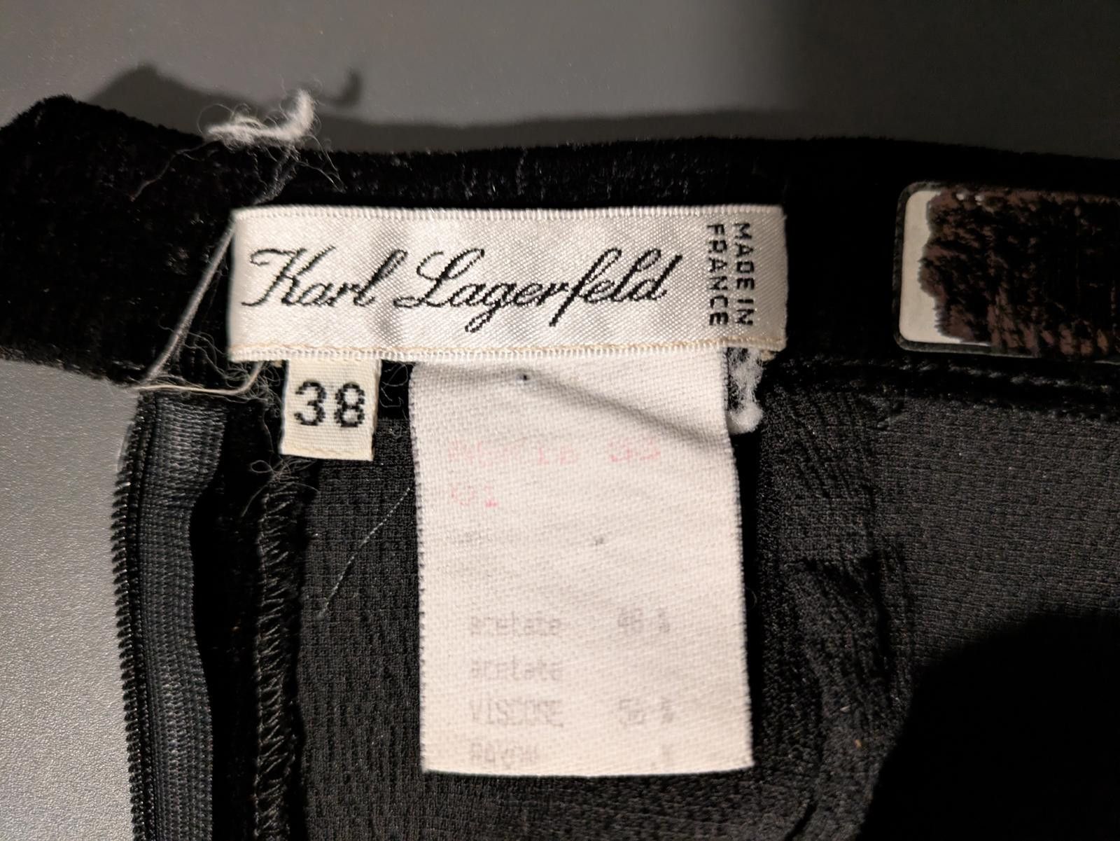 Karl Lagerfeld 1990's karl lagerfeld velvet skirt Size 28" / US 6 / IT 42 - 3 Thumbnail