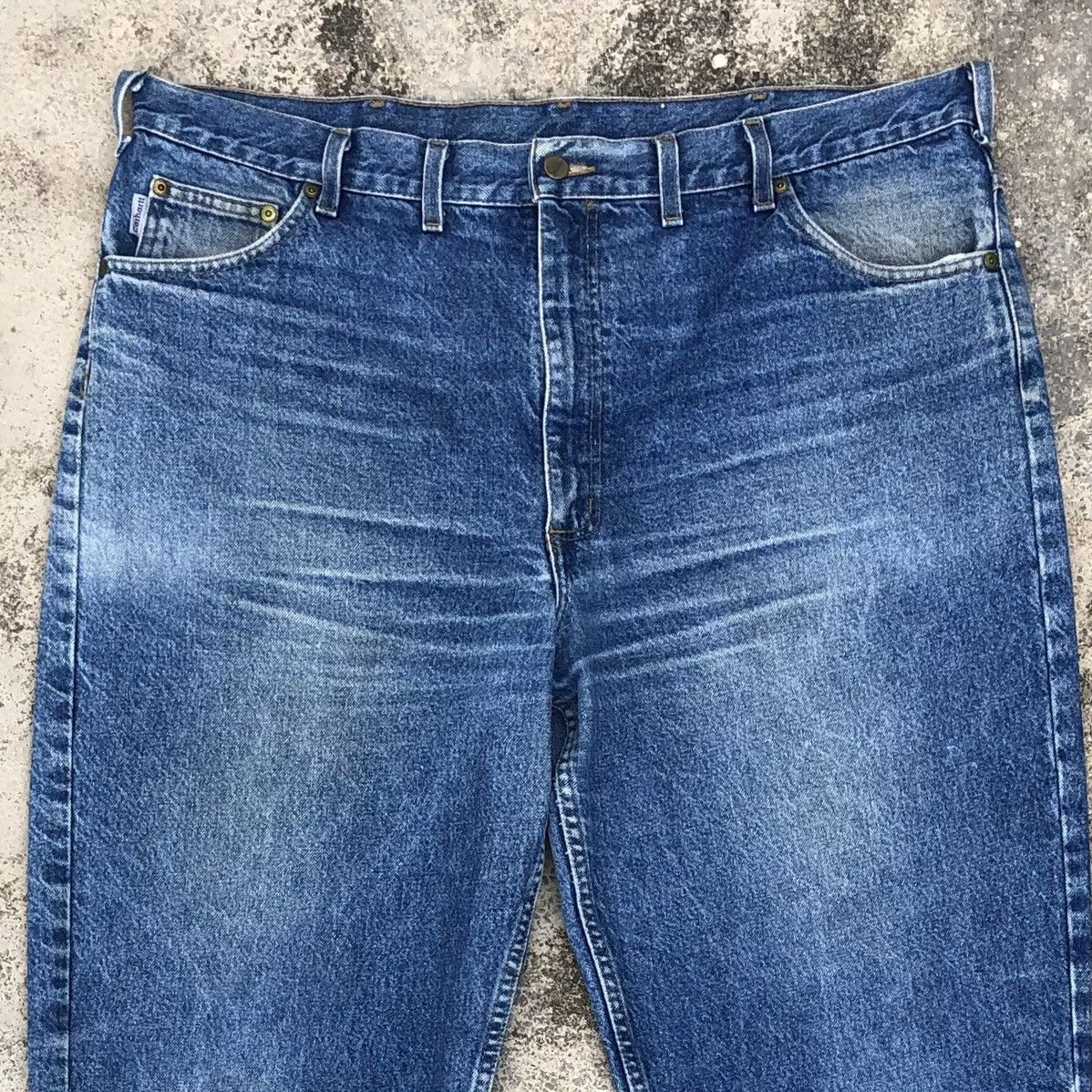 Carhartt Vintage Carhartt Beige Distressed Denim Pant Size US 40 / EU 56 - 2 Thumbnail
