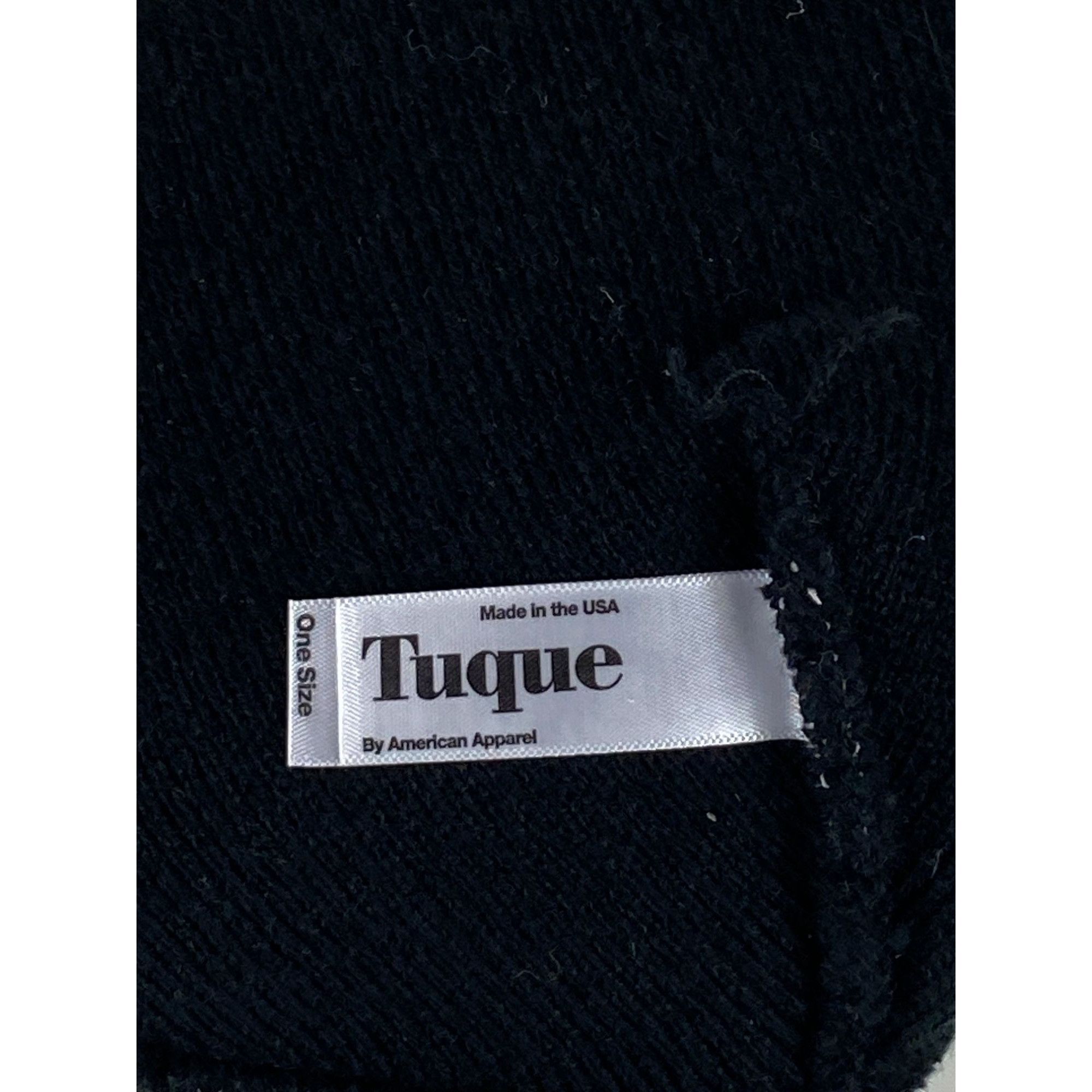 Other Tuque by American Apparel "MAX" Spell Out Beanie Black One S Size ONE SIZE - 5 Thumbnail