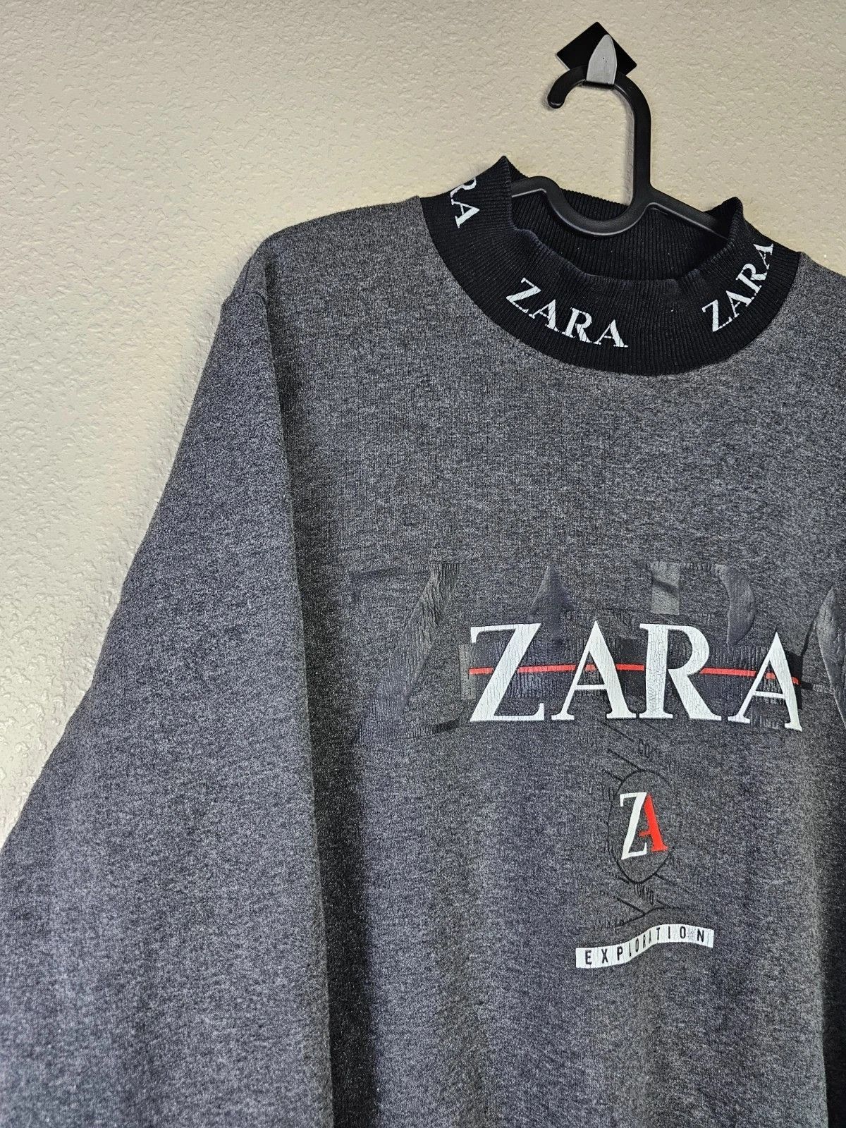 Zara Zara Exploration Mock Neck Sweatshirt Graphic Cotton Fits M Size US M / EU 48-50 / 2 - 2 Thumbnail