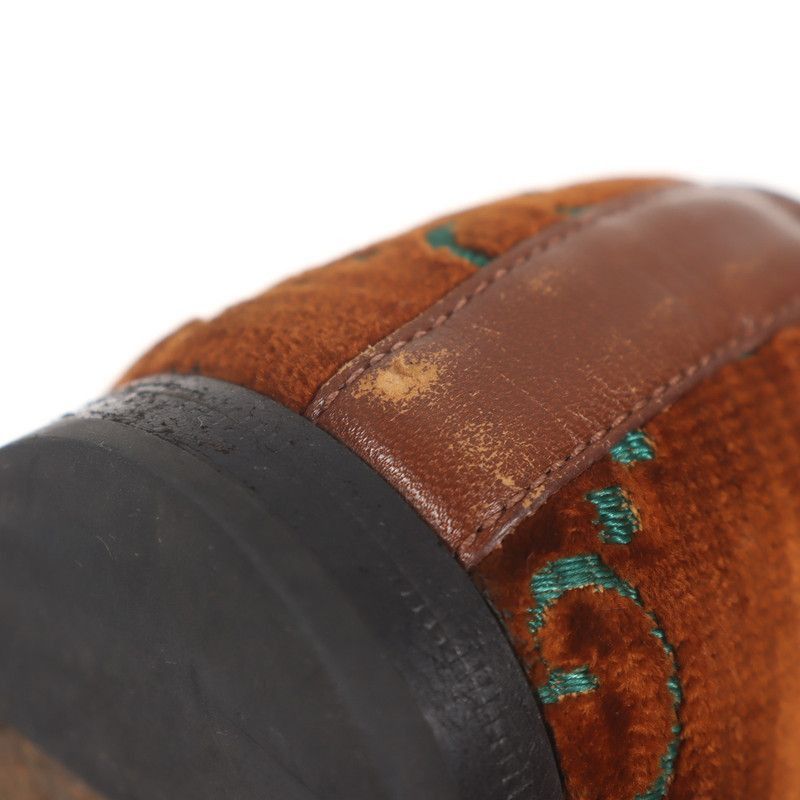 Gucci Gucci Velvet Loafers in Brown - Size US 7.5 / EU 40-41 - 9 Thumbnail