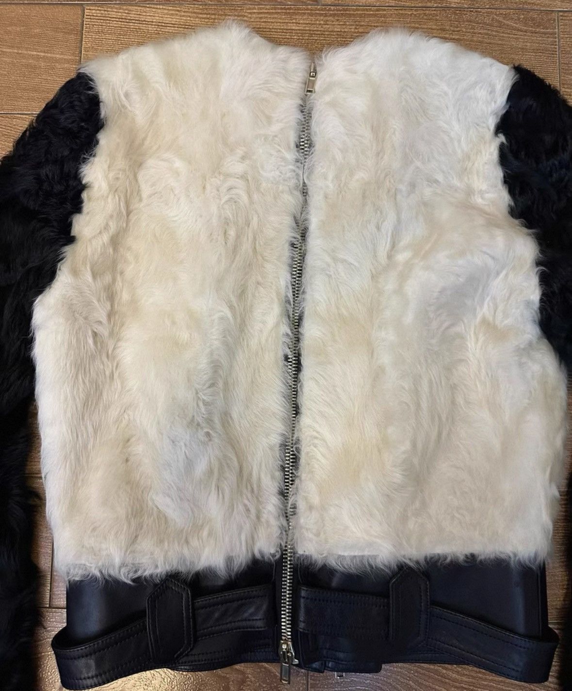 Givenchy Givenchy Size36 Color-Block Furry Lamb Leather Jacket, No A Size US M / EU 48-50 / 2 - 3 Thumbnail