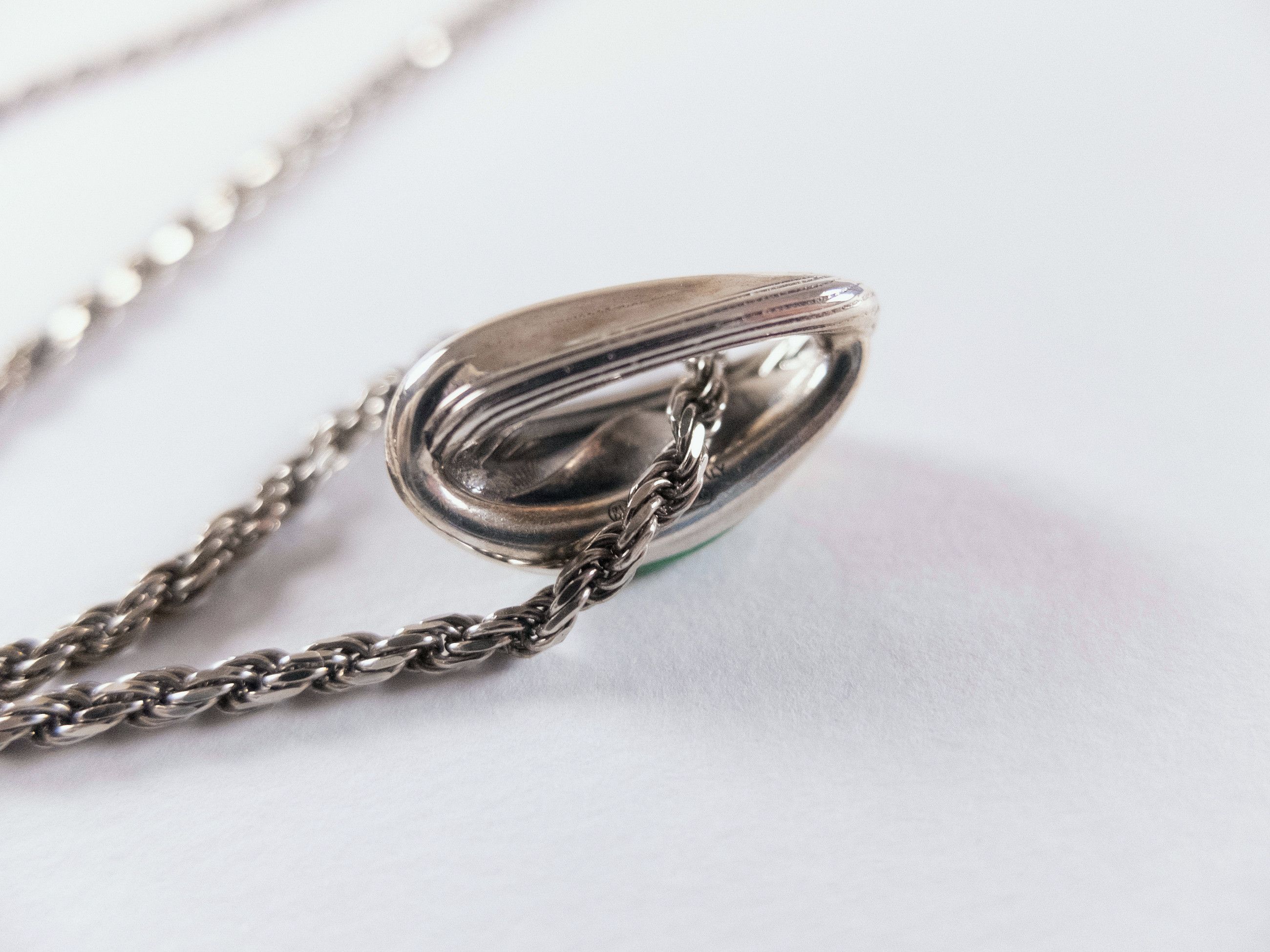 Bottega Veneta BOTTEGA VENETA Trio silver & green pendant necklace q Size ONE SIZE - 8 Thumbnail