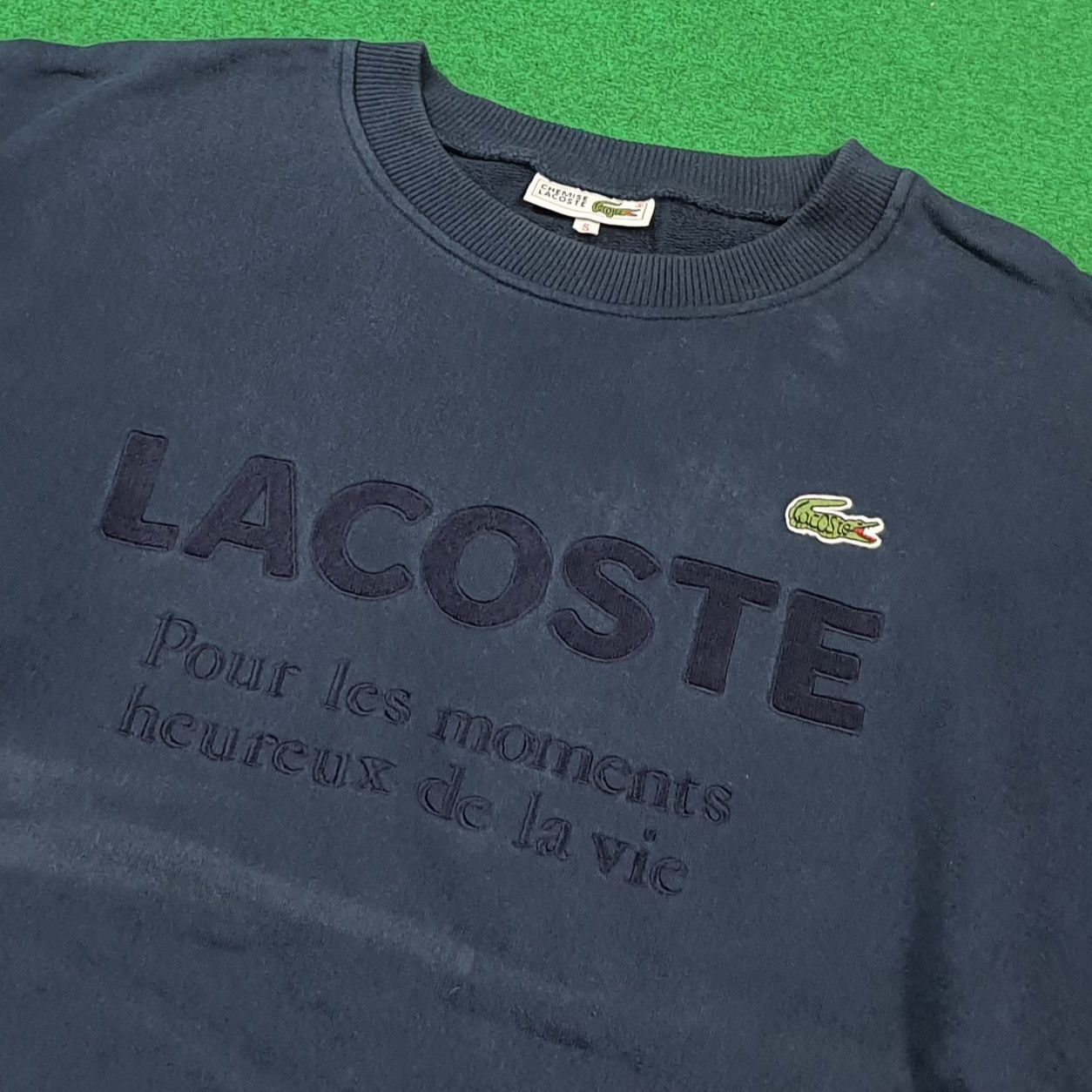 Lacoste Vintage Chemise Lacoste Spell Out Sweatshirt C290N26 Size US M / EU 48-50 / 2 - 2 Thumbnail