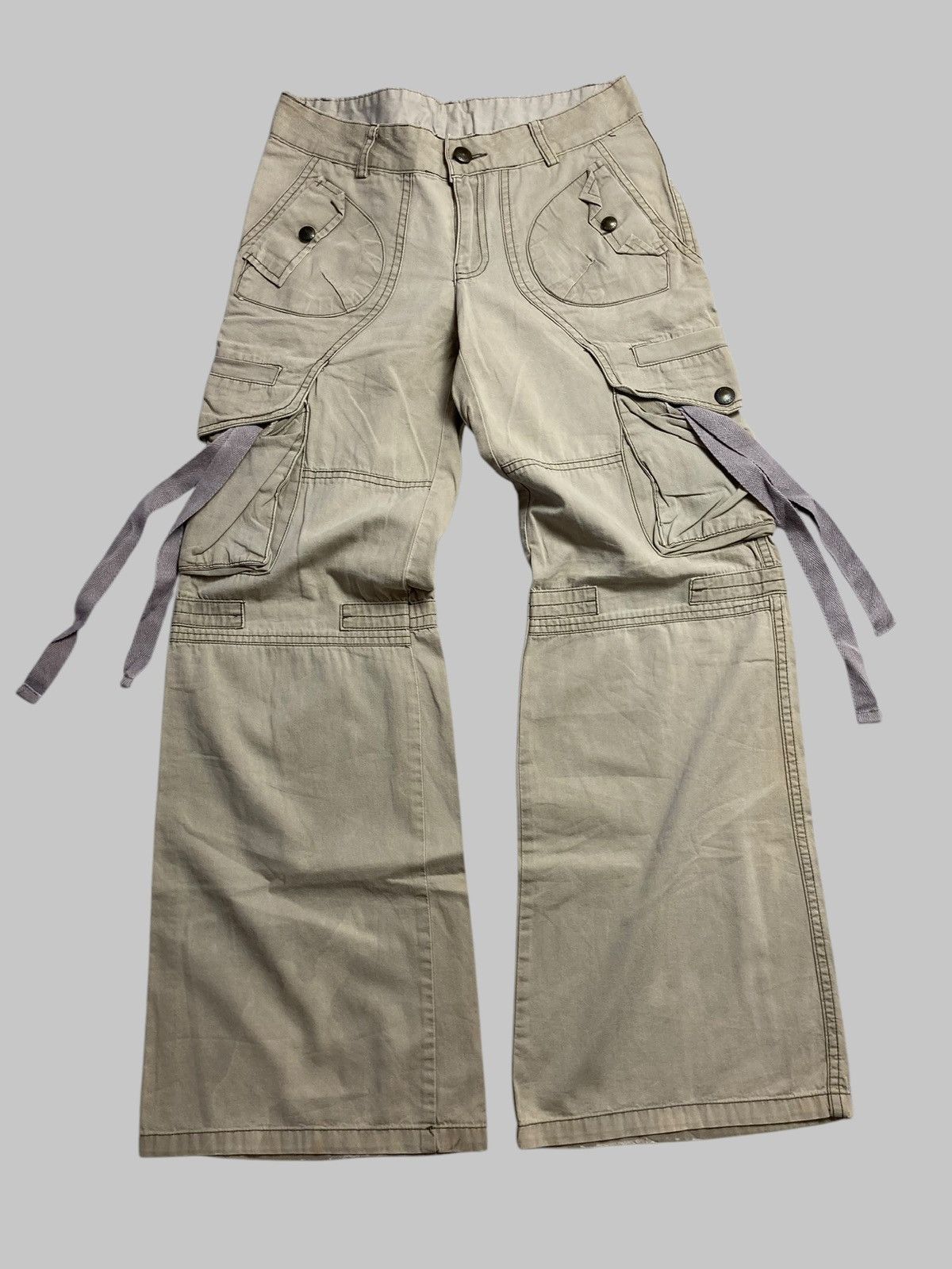 Hysteric Glamour × Japanese Brand × Tete Homme FANCLUB Bondage Cargo Baggy Pants Multi Pocket💥 Size US 27 - 1 Thumbnail