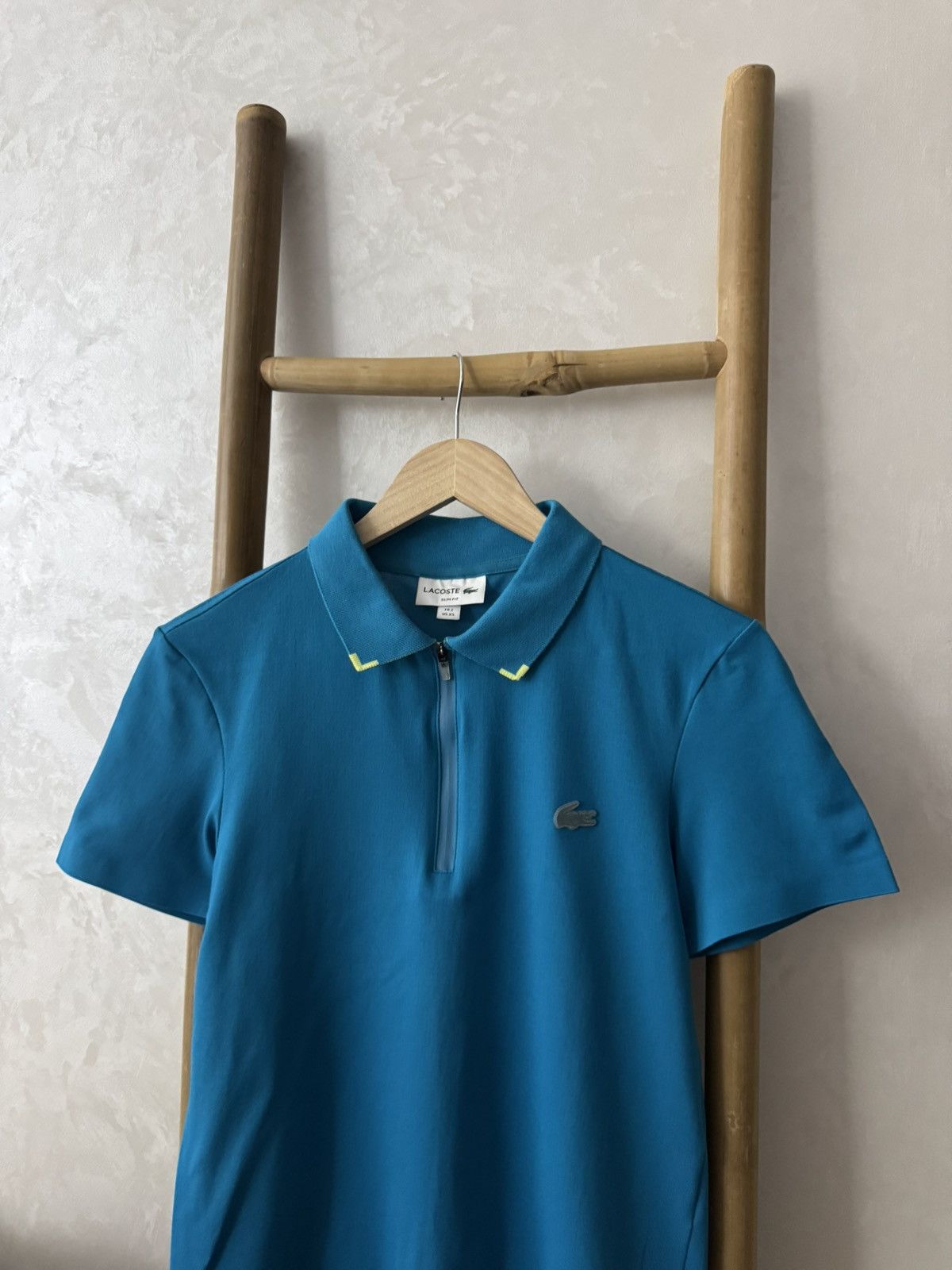 Lacoste Lacoste Slim Fit Blue Zip Polo Size US XS / EU 42 / 0 - 2 Thumbnail