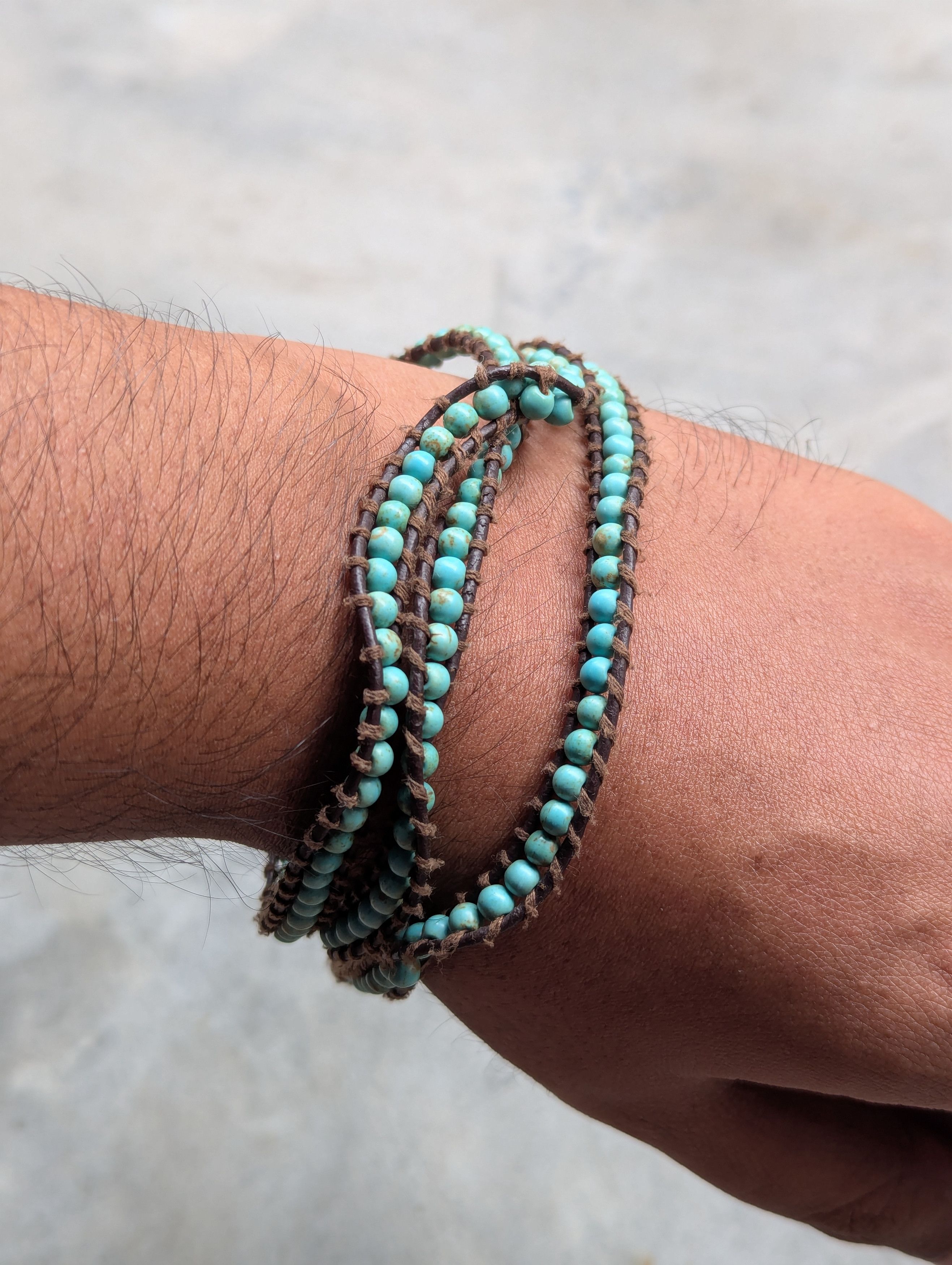Sterling Silver Chan Luu Turquoise Sterling Silver Leather Wrap Bracelet Size ONE SIZE - 1 Thumbnail
