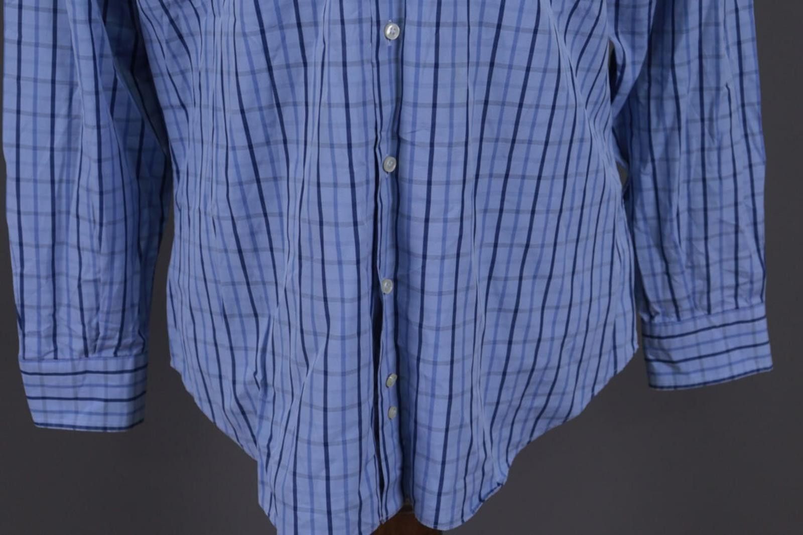 Designer Burberry London Blue Check Button Down Shirt Size L Size US L / EU 52-54 / 3 - 2 Thumbnail