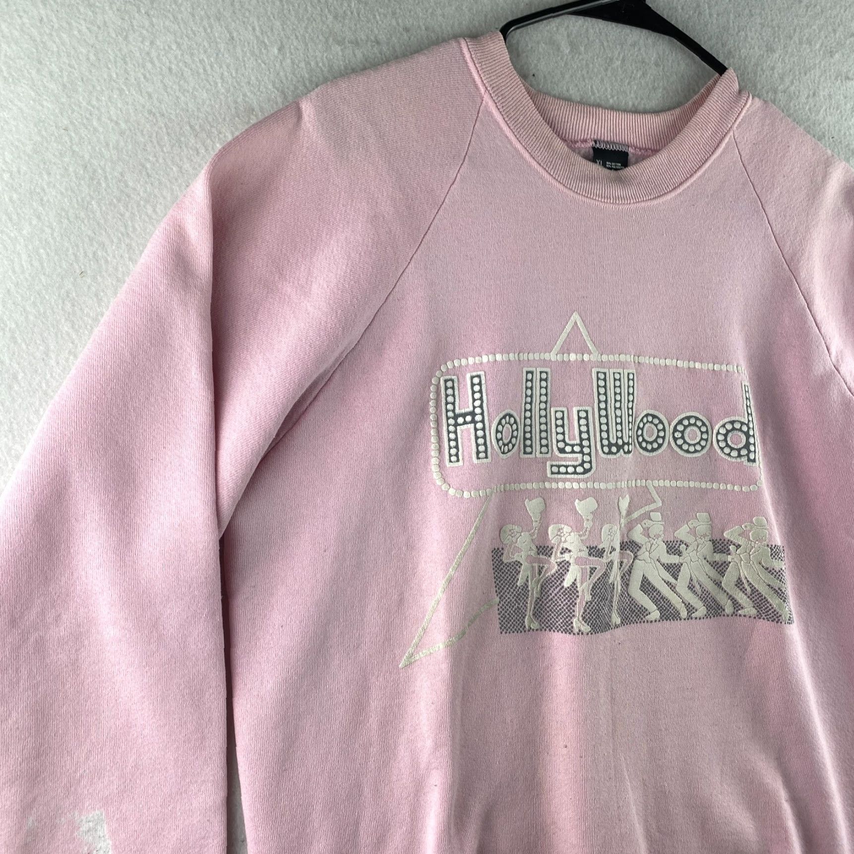 Vintage VINTAGE Hollywood Sweater Womens XL Pink 90s Fleece Pullover Casual Regular 90s Womens Pullover Sweater Pink USA Made Logo Knit Size XL / US 12-14 / IT 48-50 - 3 Thumbnail