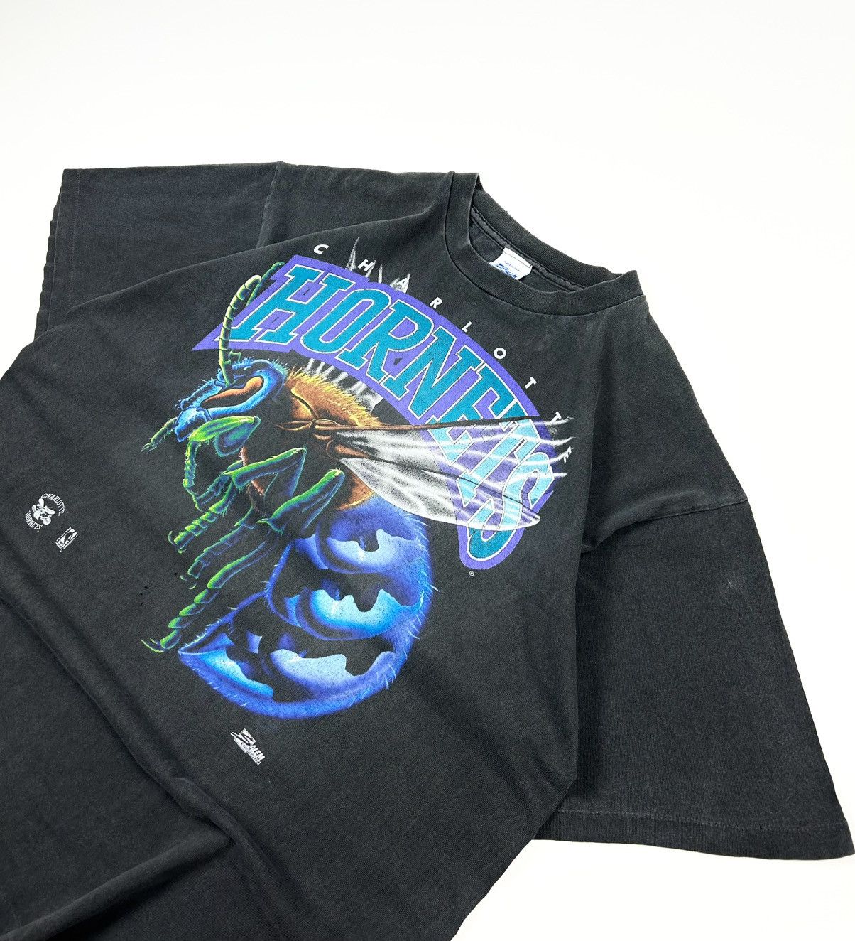 NBA × Salem Sportswear × Vintage rare Vintage Charlotte Hornets Salem Sportswear NBA tee 90s Size US L / EU 52-54 / 3 - 4 Thumbnail