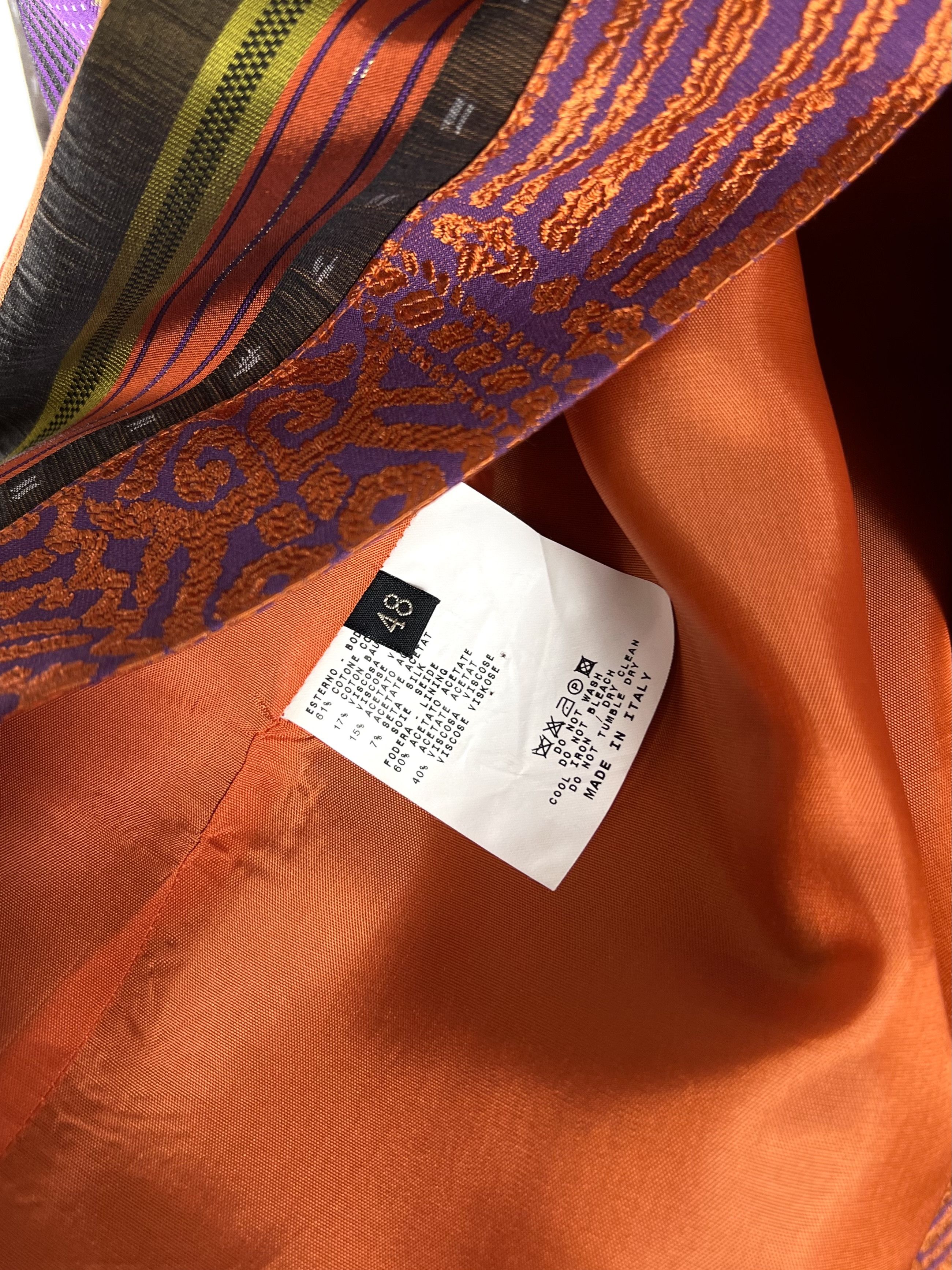 Etro Etro Striped Silk Multicolor Light Jacket Blazer Size M / US 6-8 / IT 42-44 - 15 Thumbnail