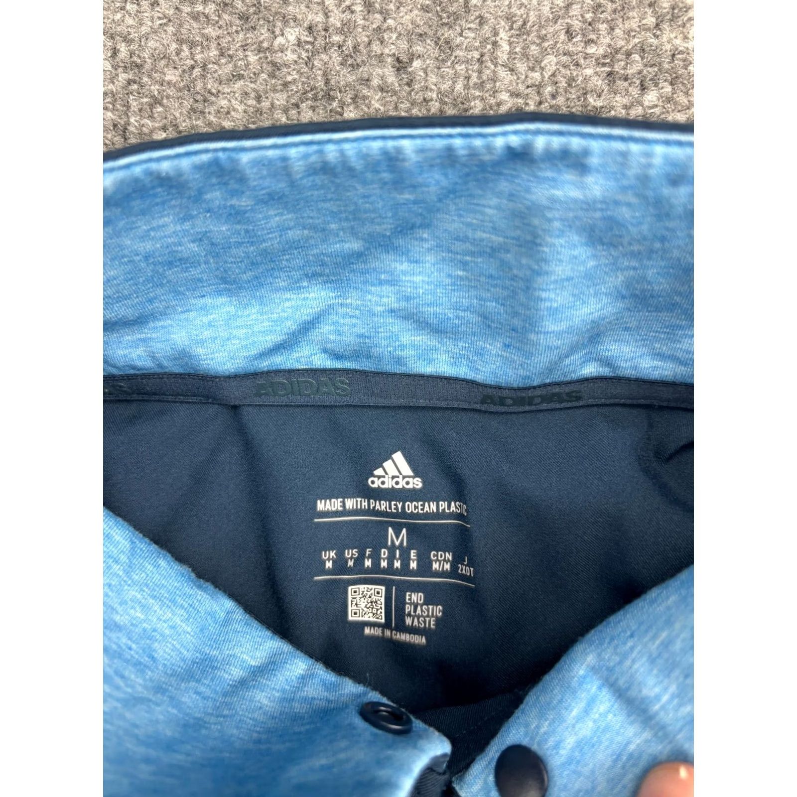 Adidas adidas Primeblue Golf Jacket Women's Medium Blue Pullover Lightweight Track Jacket Regular Size M Size M / US 6-8 / IT 42-44 - 3 Thumbnail