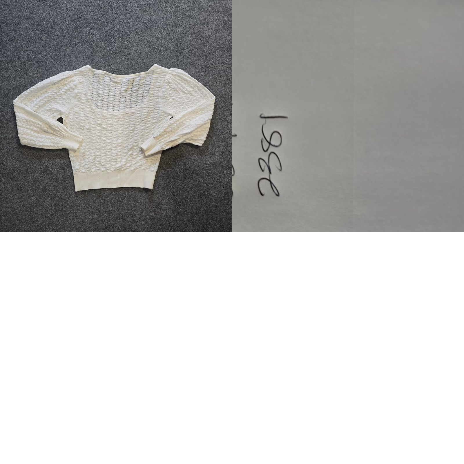 Vintage Wilfred Free Top Womens XS White Lacey Knit Stretch Long Sleeve Capsule Blouse Shirt Size XS / US 0-2 / IT 36-38 - 8 Thumbnail