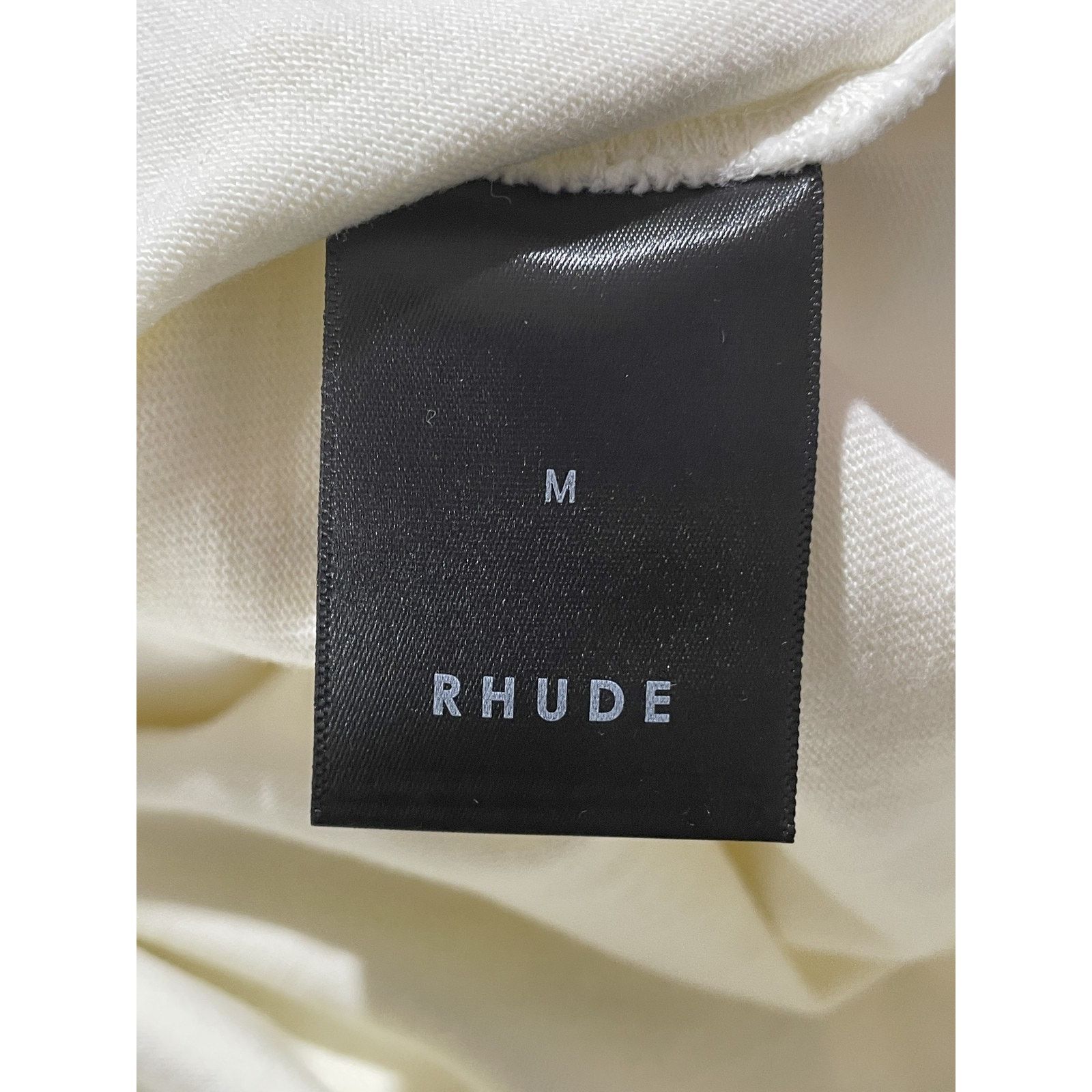 Rhude RHUDE LOGO SLUB WHITE TEE SIZE MEDIUM NEW Size US M / EU 48-50 / 2 - 4 Thumbnail