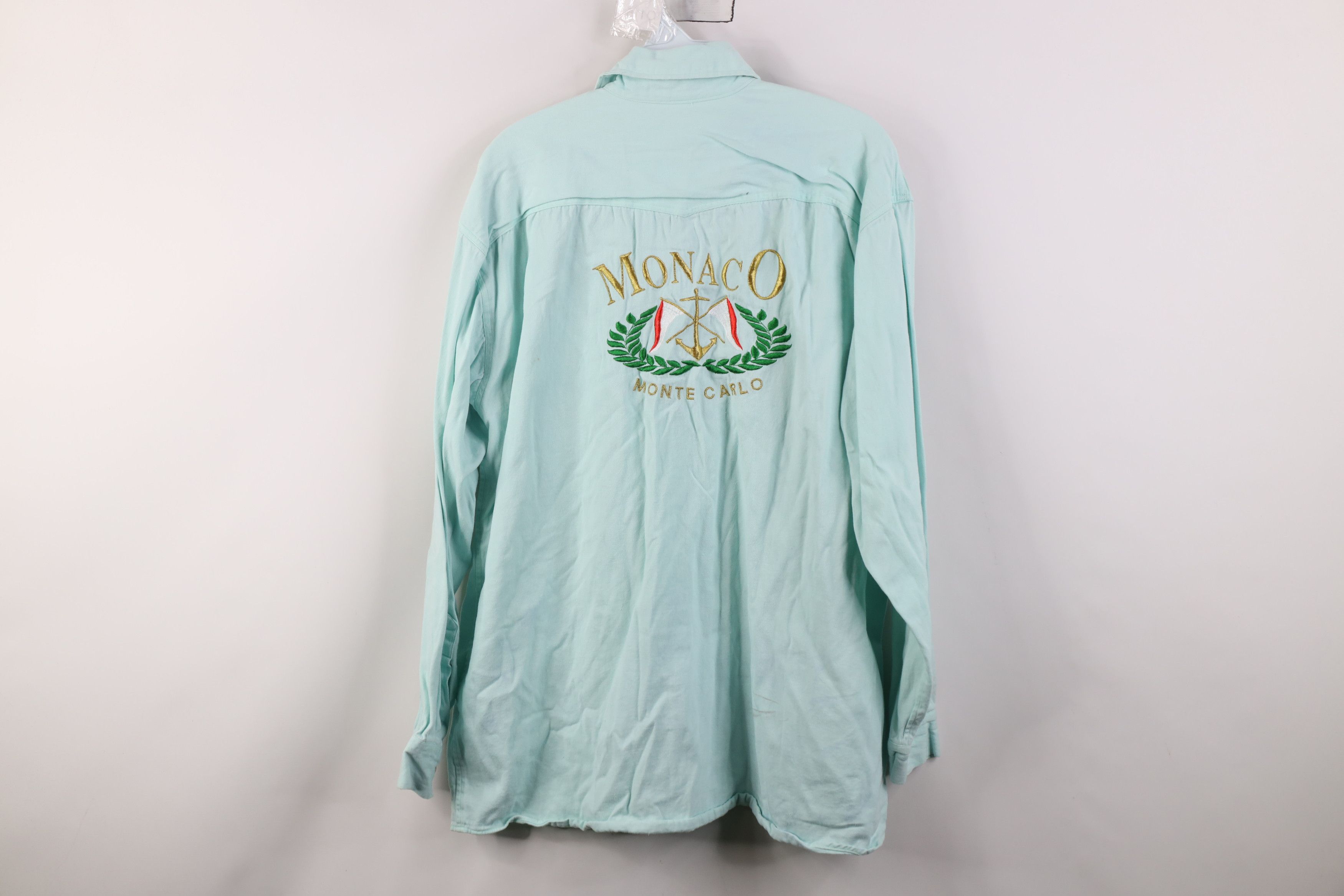 Timberland Vintage 90s Timberland Monaco Monte Carlo Snap Button Shirt Size US L / EU 52-54 / 3 - 14 Thumbnail