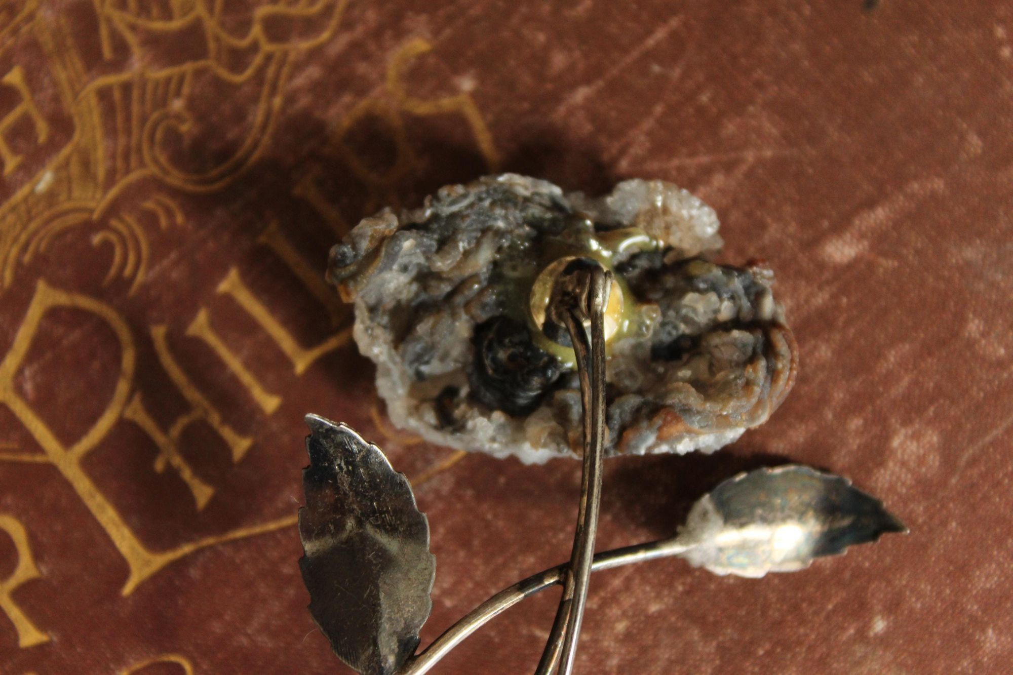 Vintage Vintage 1920s 1930s Brooch, Art Deco Crystal Flower with Met Size ONE SIZE - 5 Thumbnail