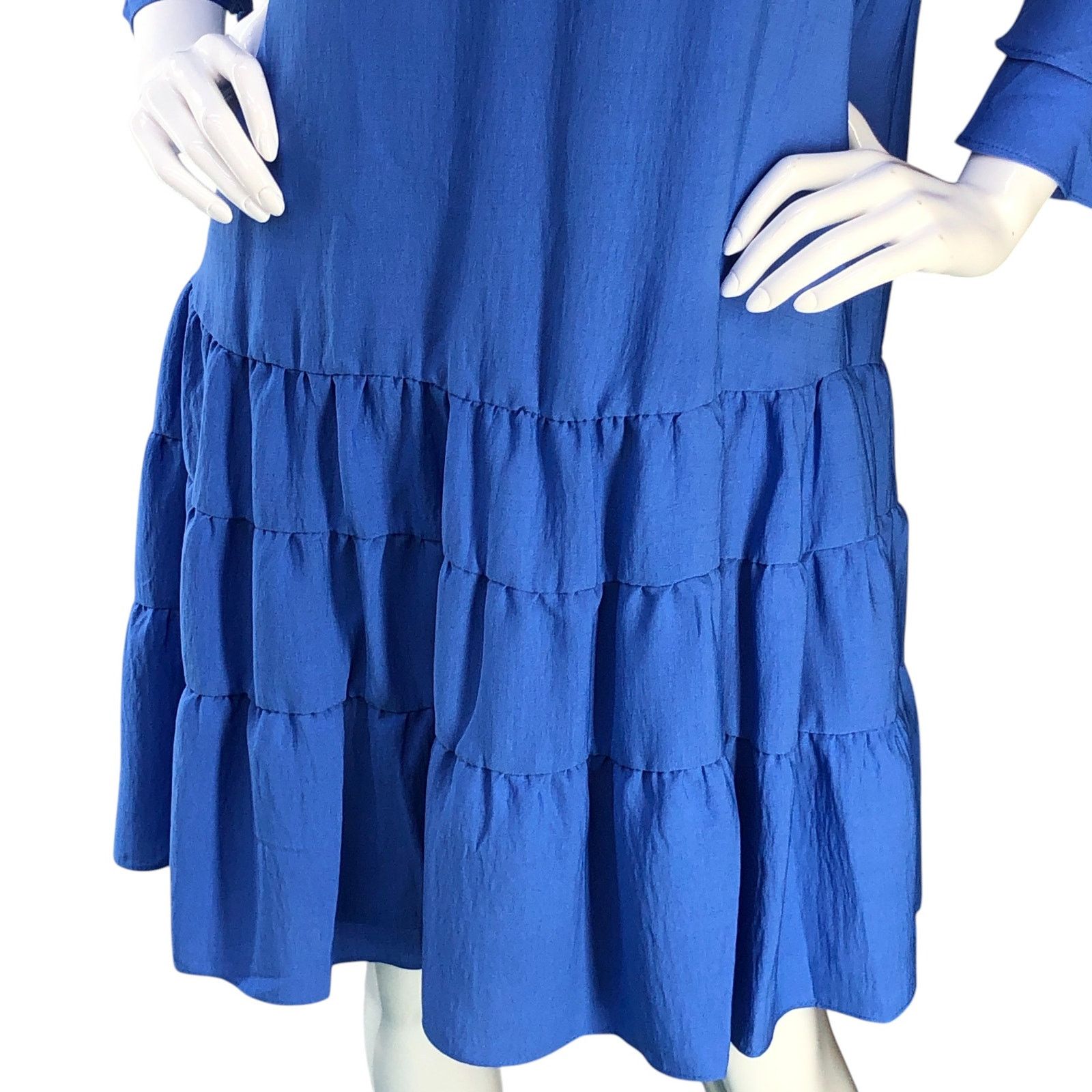 Joseph Ribkoff Joseph Ribkoff Size 6 Dress Tiered Ruffle Bell Sleeve Jersey Size M / US 6-8 / IT 42-44 - 3 Thumbnail