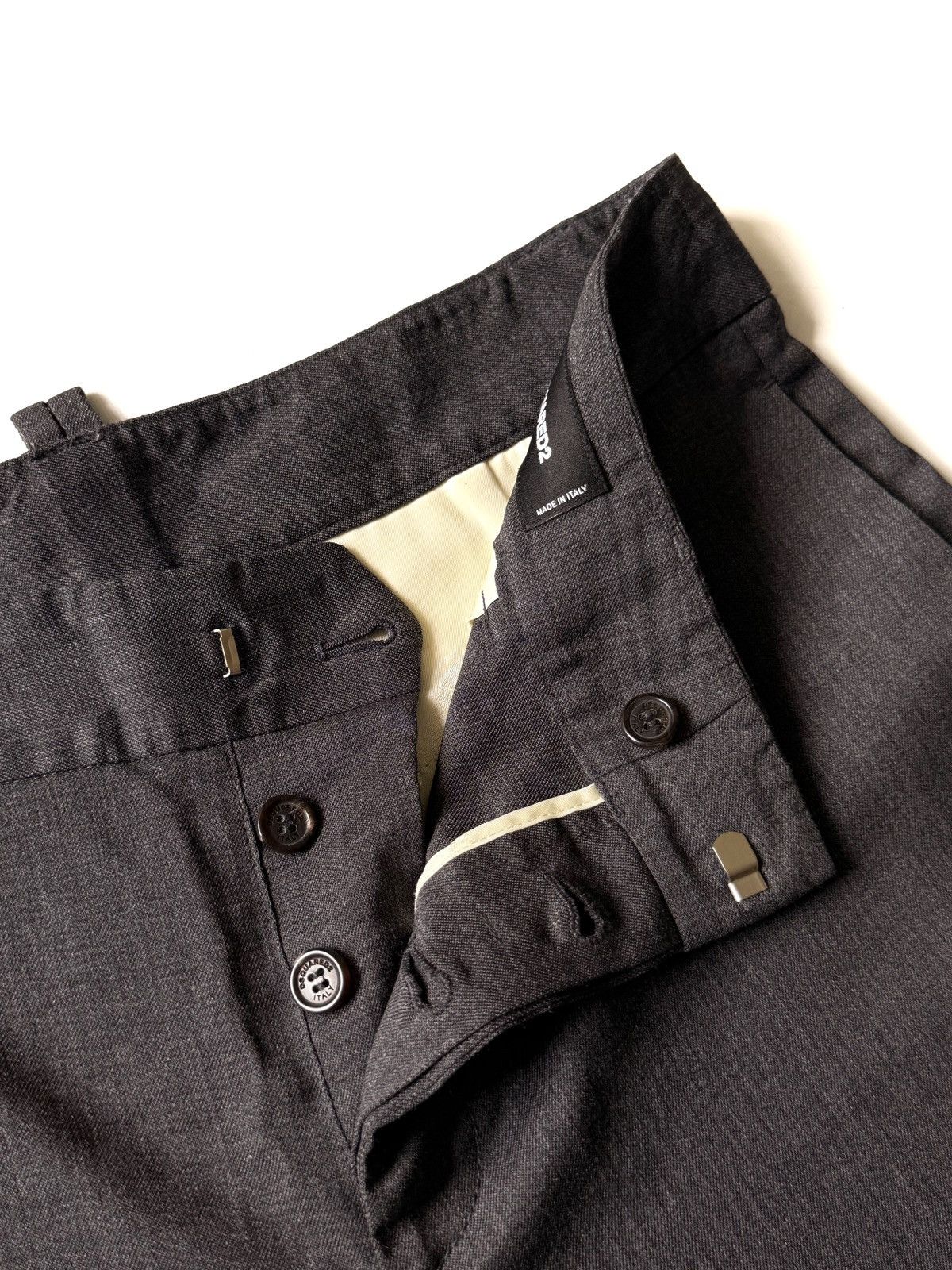 Dsquared2 Dsquared2 Wide Leg Cropped Wool Trousers Gray Men’s Size 42 Size US 32 / EU 48 - 7 Thumbnail