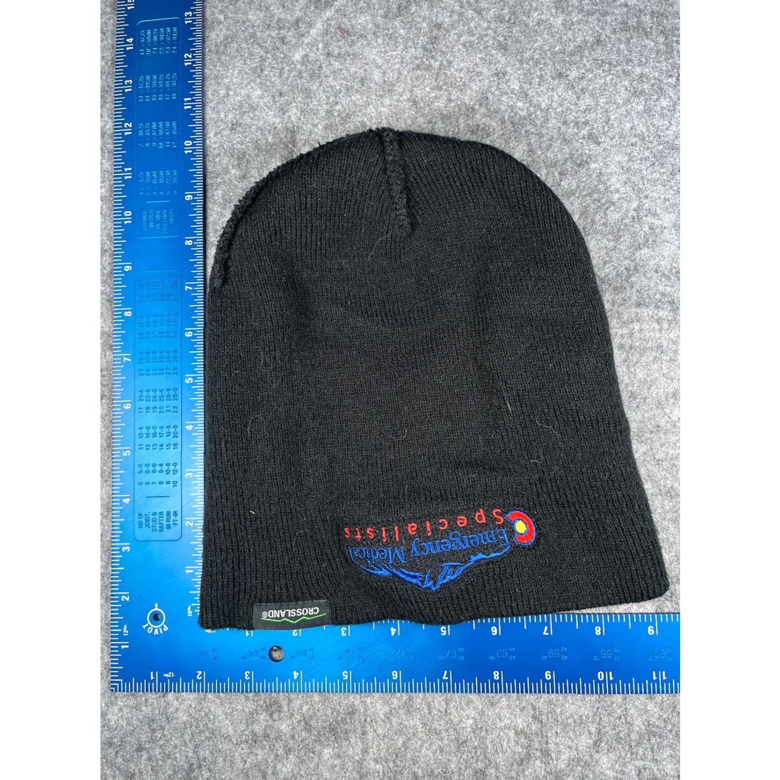 Vintage Crossland Beanie Adult One Size Black Knit Acrylic Hat/Cap, Casual, Workwear, Lightweight, Adjustable, Outdoor, Ski, Men Size ONE SIZE - 5 Thumbnail