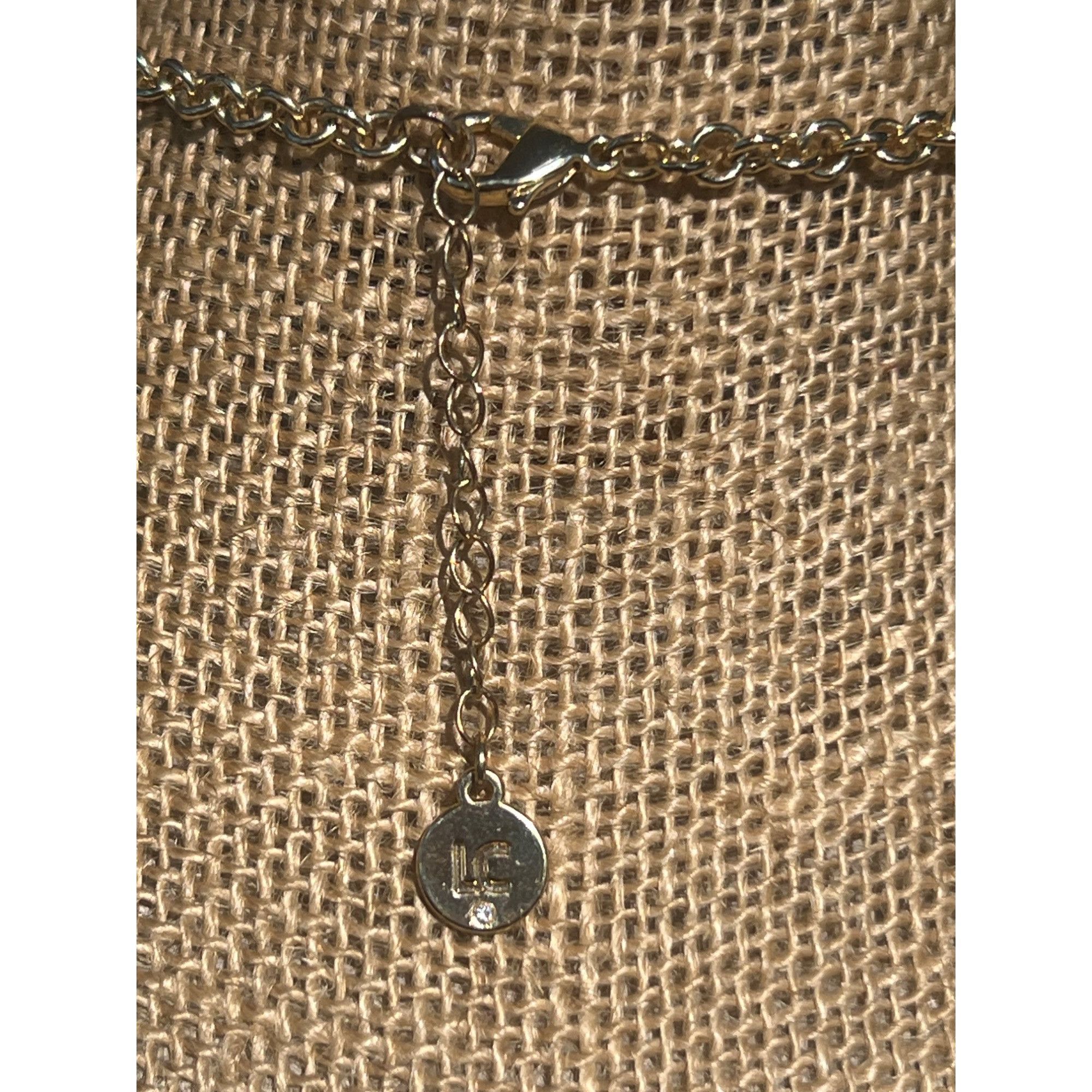 Liz Claiborne Liz Claiborne Gold Tone Bib Statement Necklace Brown Faceted Size ONE SIZE - 4 Thumbnail