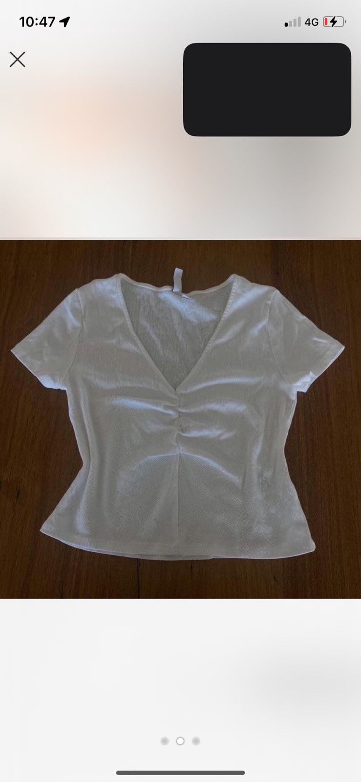 Divided × H&M H & M basic white crop top size medium Size M / US 6-8 / IT 42-44 - 2 Thumbnail