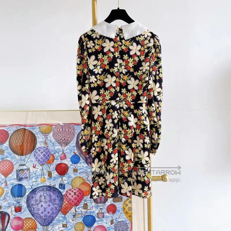 Miu Miu Miu Miu Floral Print Short-Sleeve Dress . Size S / US 4 / IT 40 - 1 Thumbnail