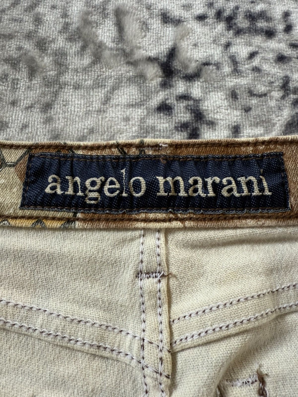 Other Angelo Marani Sun Flower Abstracts Art Denim Pants Size 26" / US 2 / IT 38 - 19 Thumbnail