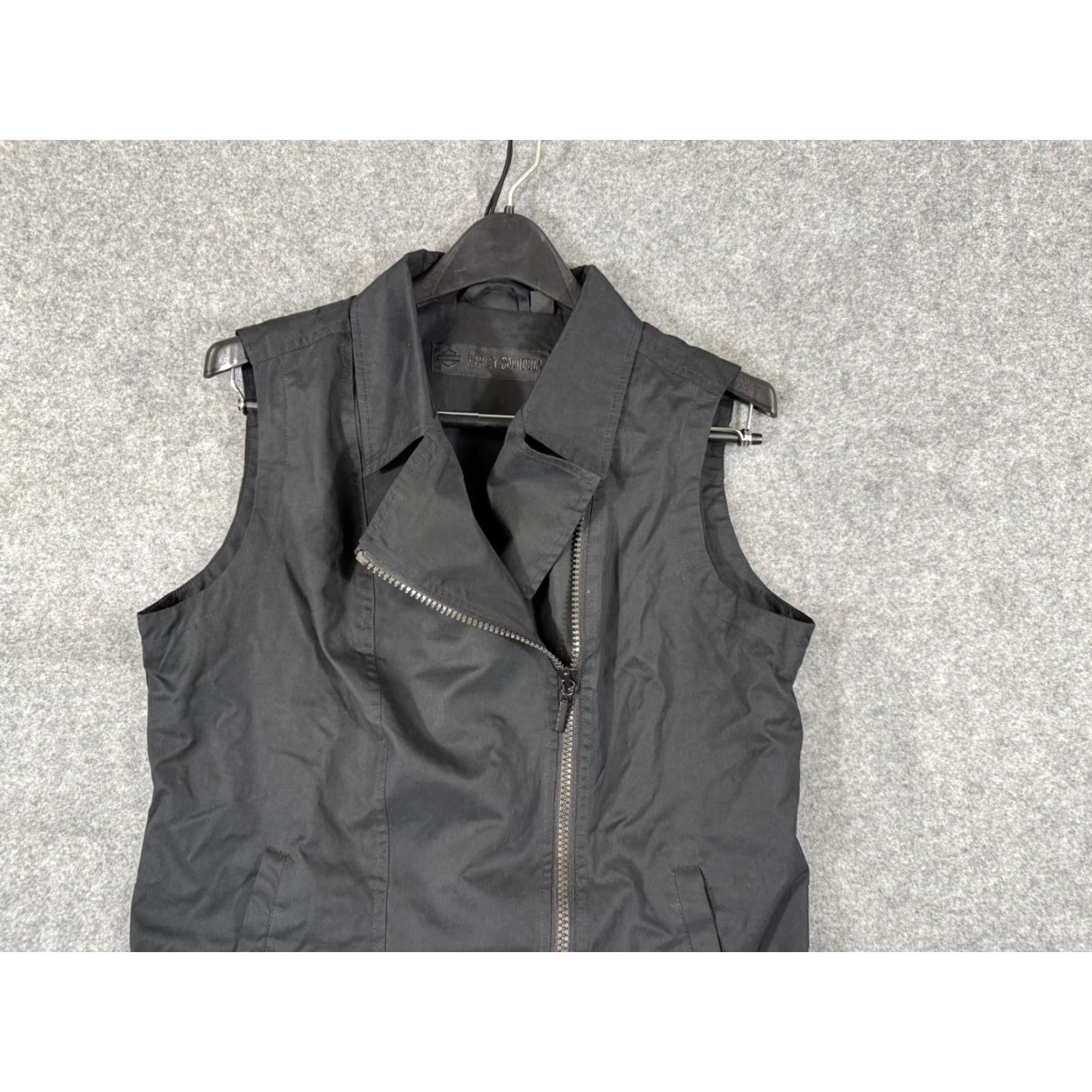 Harley Davidson Harley-Davidson Motorcycle Vest Womens L Black Side Full-Zip Lined American Size L / US 10 / IT 46 - 5 Thumbnail