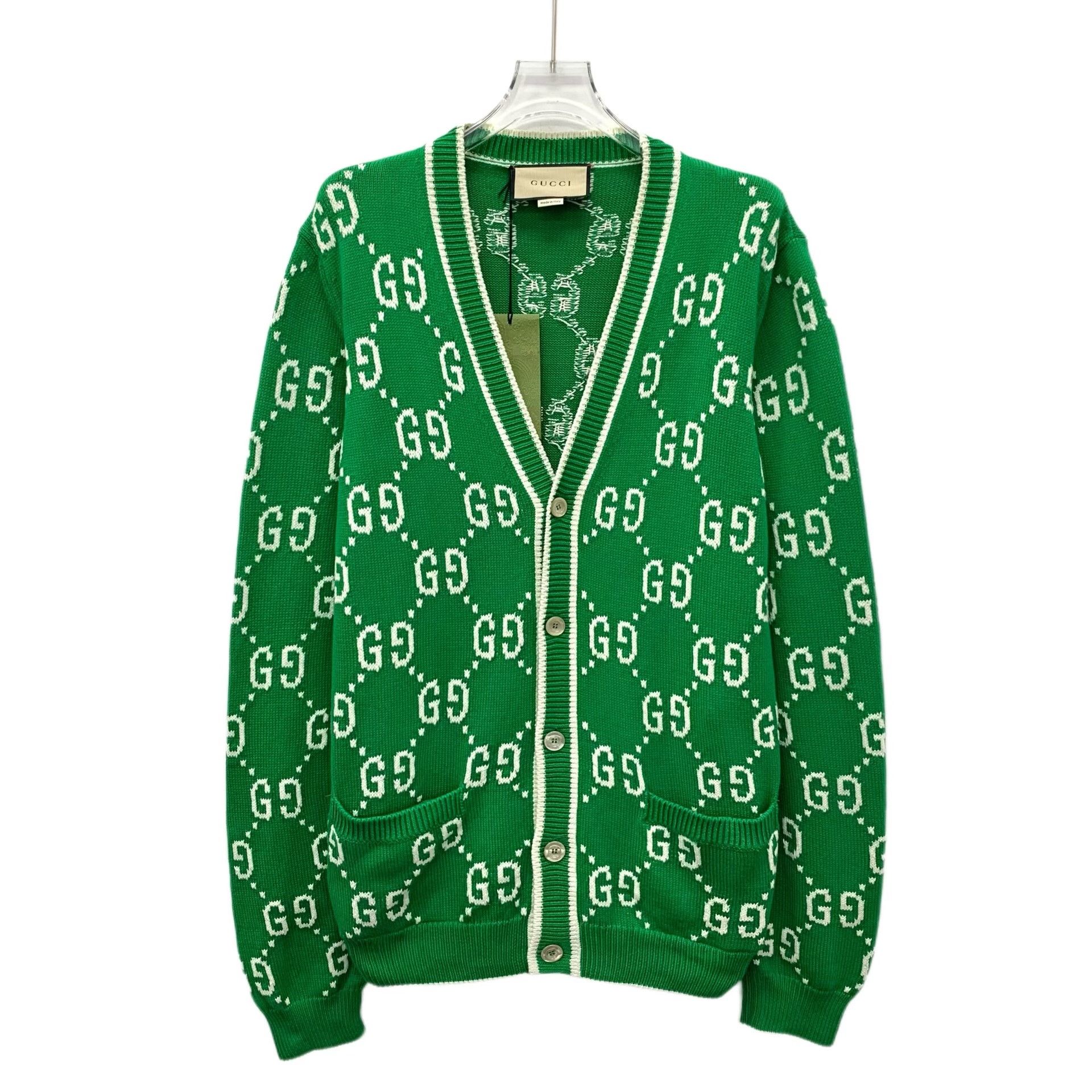 Gucci Gucci GG Jacquard Cotton Cardigan M Size US M / EU 48-50 / 2 - 1 Thumbnail