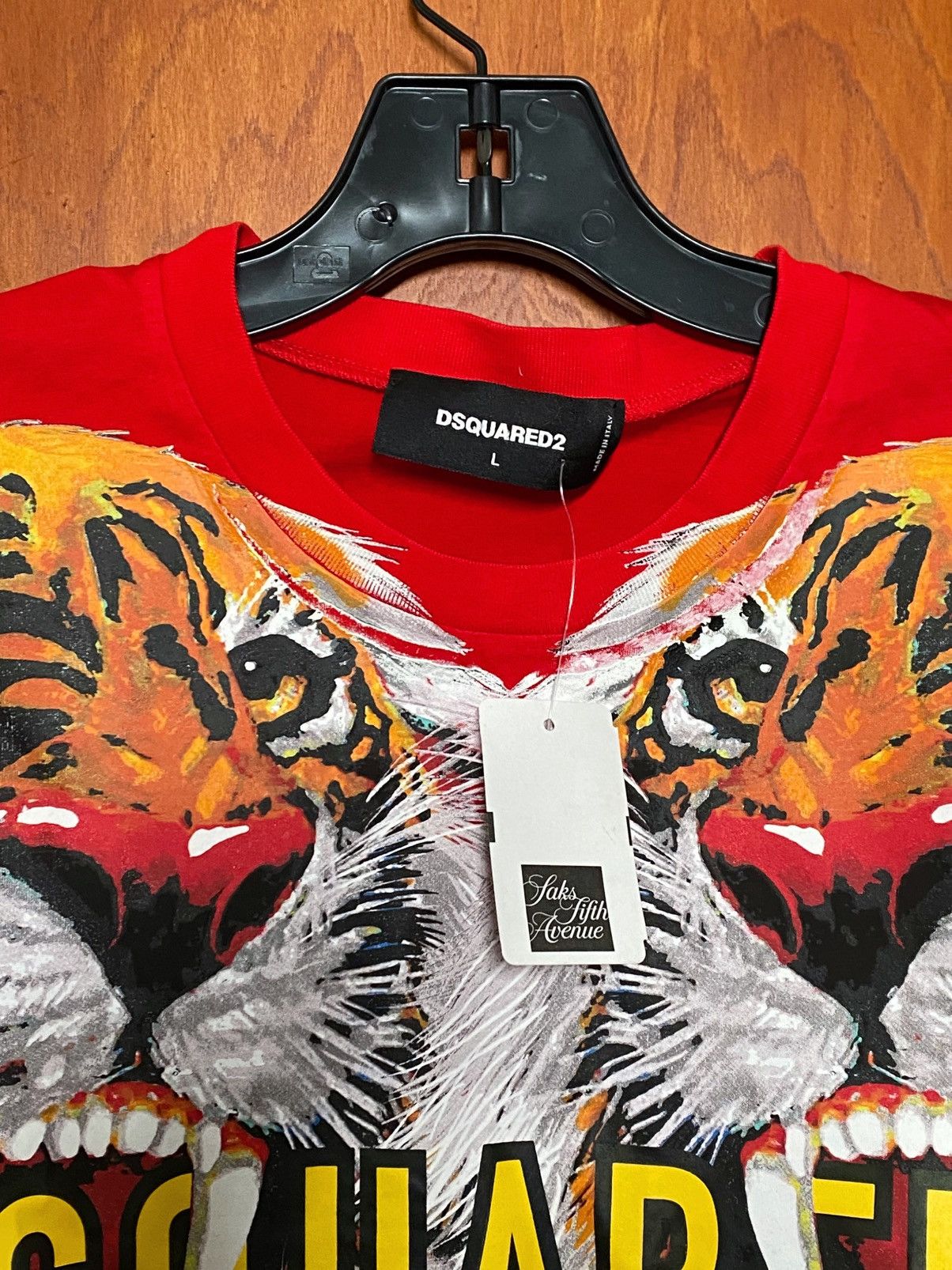Dsquared2 DSQUARED2 Tiger Printed Unisex Jersey T-Shirt size L Size US L / EU 52-54 / 3 - 13 Thumbnail