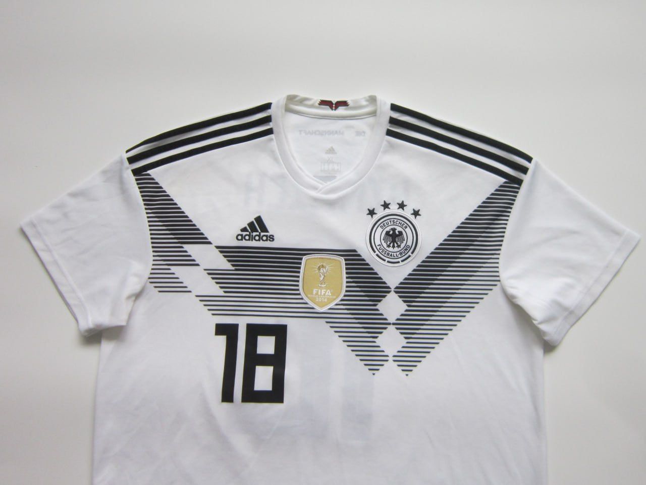 Adidas Adidas Germany Soccer Shirt 2018-2019 Home #18 Kimmich Size US XL / EU 56 / 4 - 2 Thumbnail