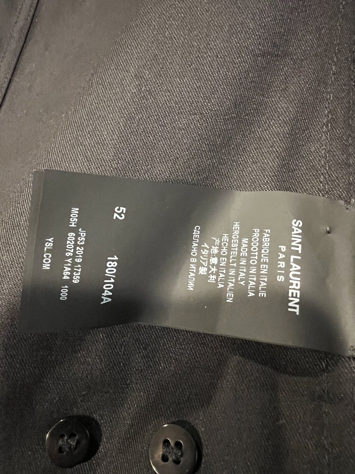Saint Laurent Paris Saint Laurent rain jacket .52/42. $2150 Size US L / EU 52-54 / 3 - 10 Thumbnail